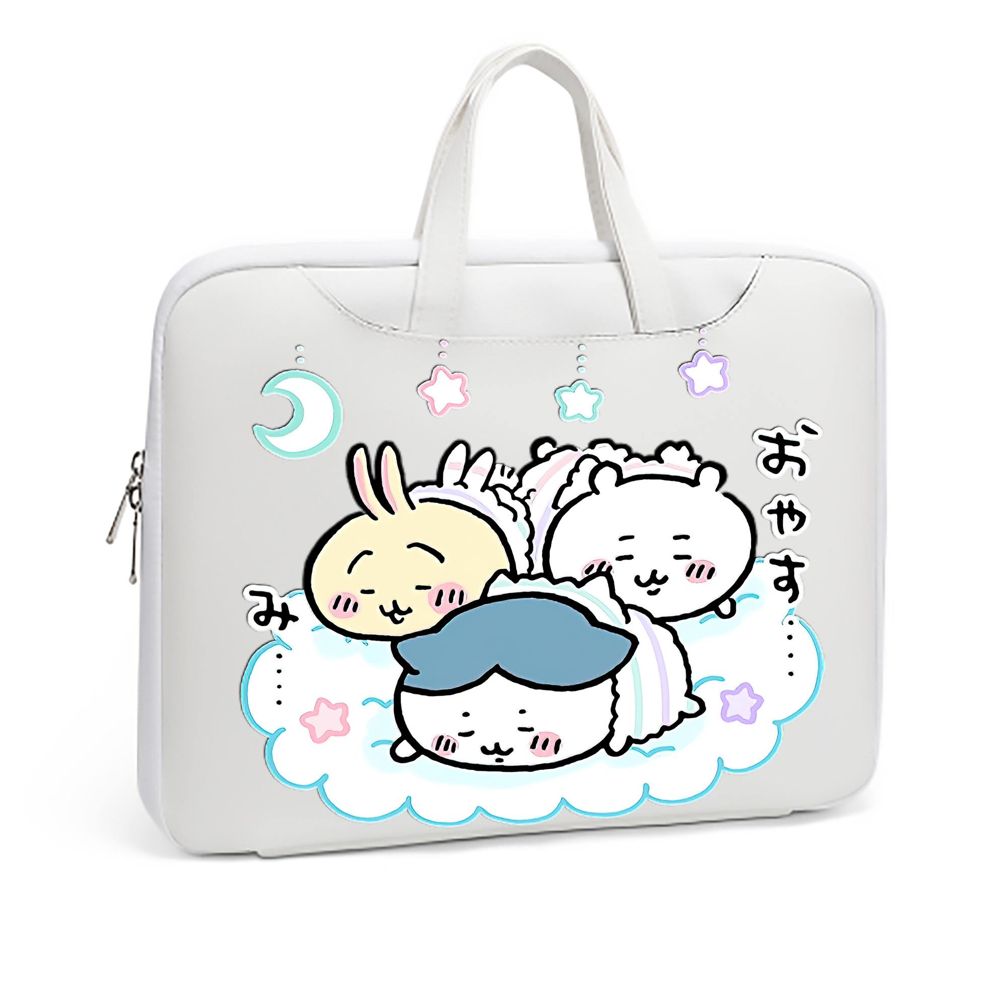 （画像用） ちいかわ ハチワレ Chii-kawa hachiware レザーラップトップバッグ　ノートパソコンケース