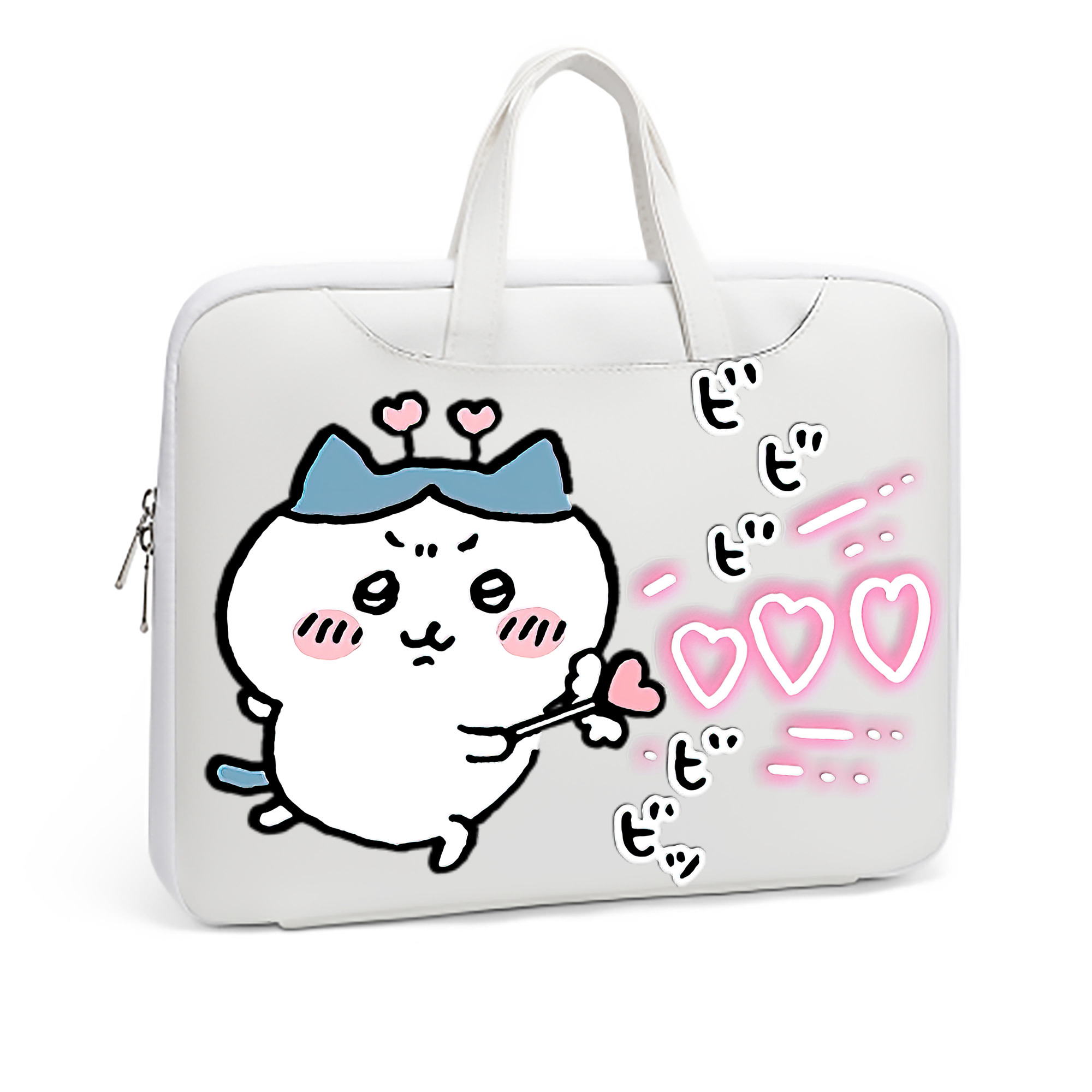 （画像用） ちいかわ ハチワレ Chii-kawa hachiware レザーラップトップバッグ　ノートパソコンケース