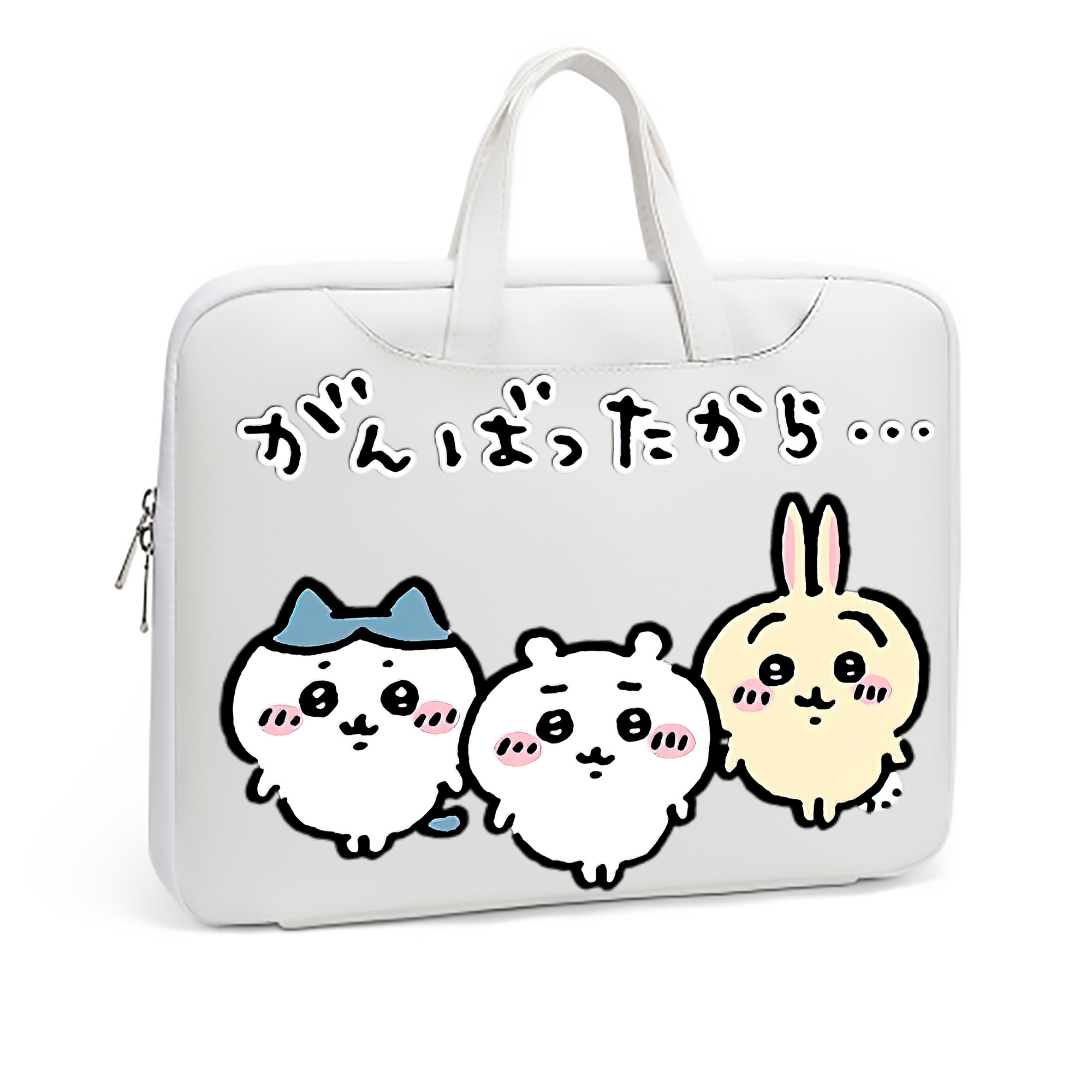 （画像用） ちいかわ ハチワレ Chii-kawa hachiware レザーラップトップバッグ　ノートパソコンケース