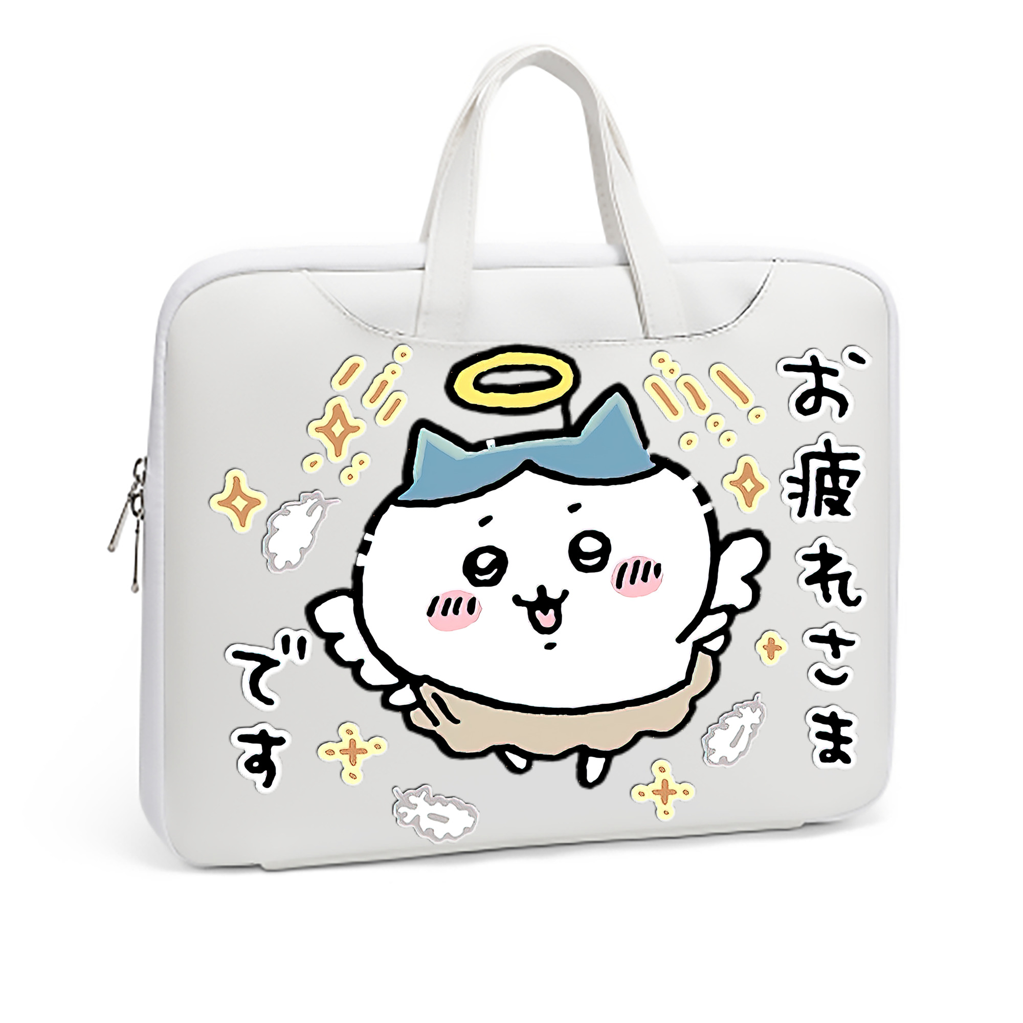 （画像用） ちいかわ ハチワレ Chii-kawa hachiware レザーラップトップバッグ　ノートパソコンケース