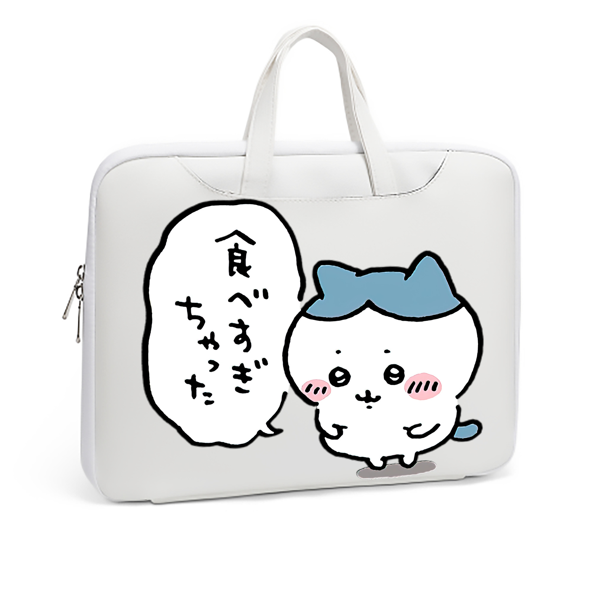 （画像用） ちいかわ ハチワレ Chii-kawa hachiware レザーラップトップバッグ　ノートパソコンケース