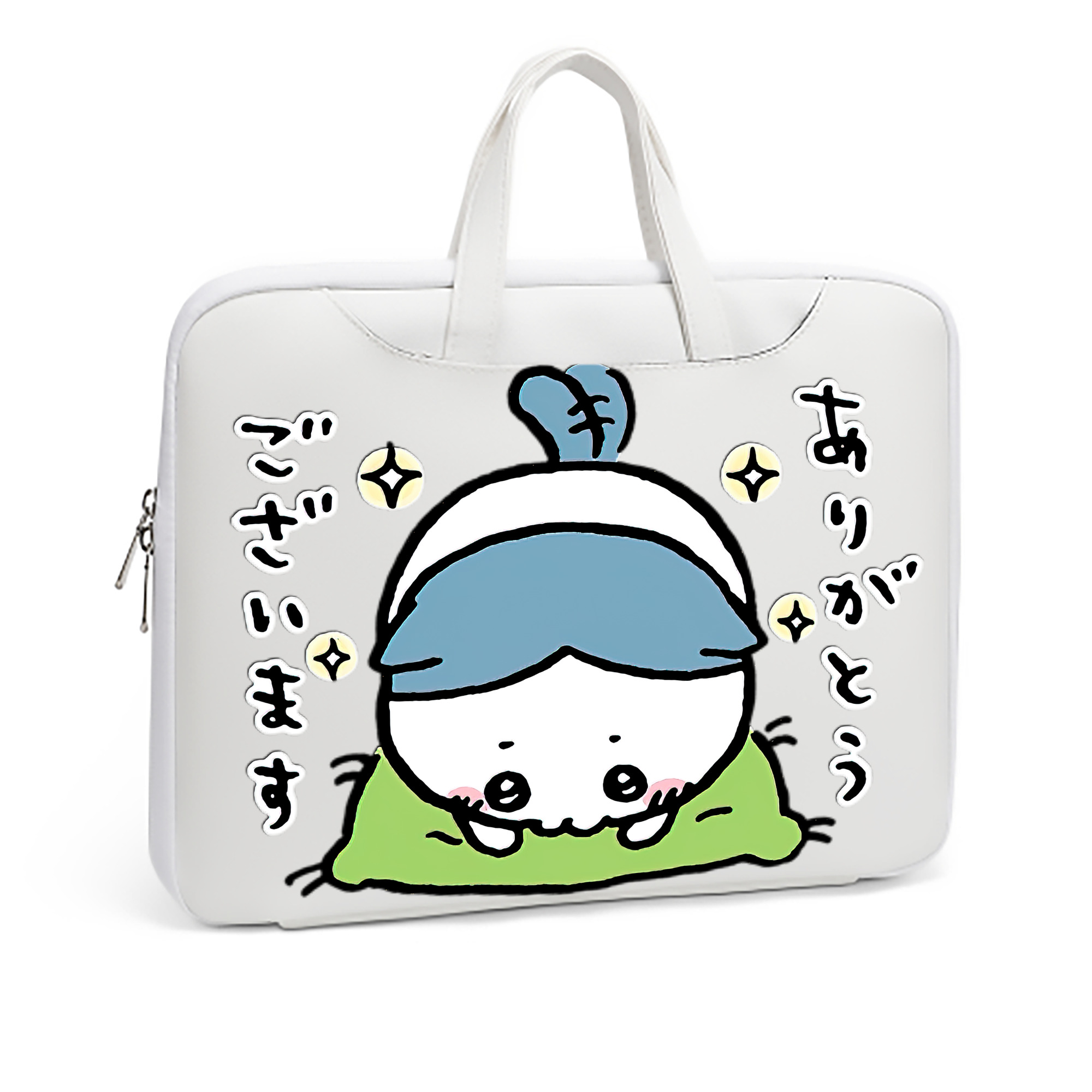 （画像用） ちいかわ ハチワレ Chii-kawa hachiware レザーラップトップバッグ　ノートパソコンケース