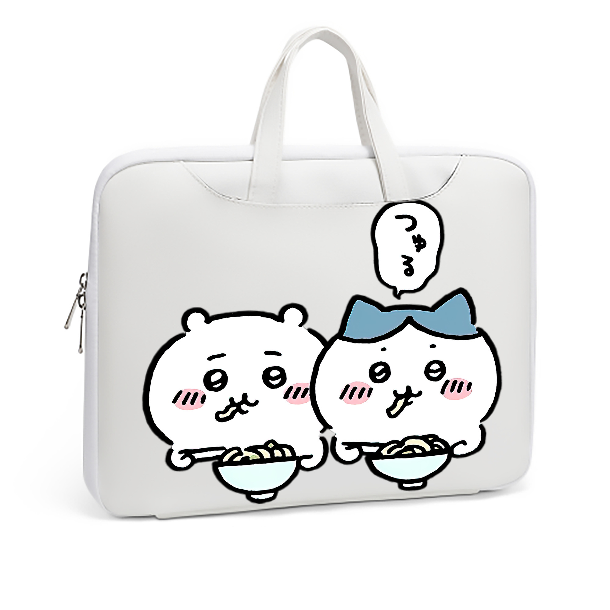 （画像用） ちいかわ ハチワレ Chii-kawa hachiware レザーラップトップバッグ　ノートパソコンケース