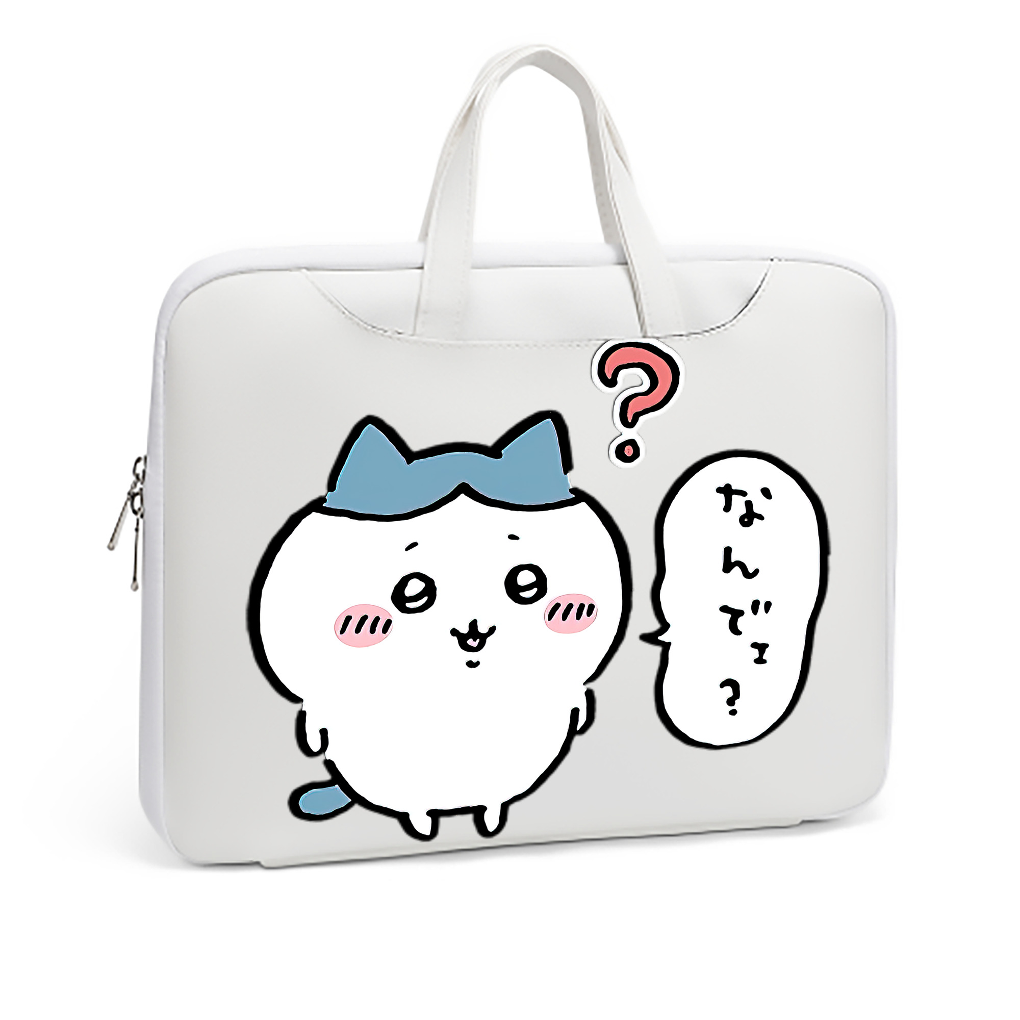 （画像用） ちいかわ ハチワレ Chii-kawa hachiware レザーラップトップバッグ　ノートパソコンケース