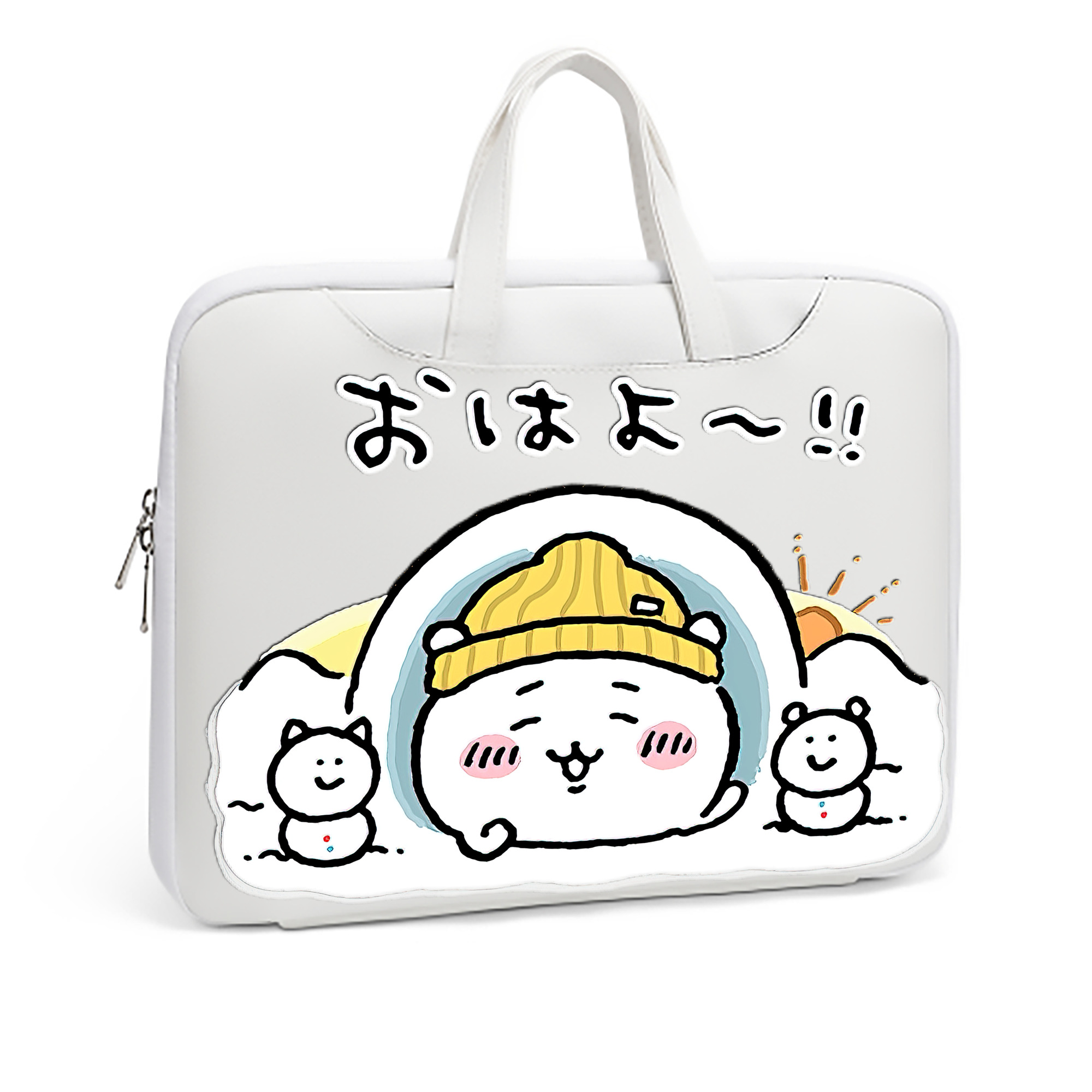 （画像用） ちいかわ ちいかわ Chii-kawa chiikawa レザーラップトップバッグ　ノートパソコンケース
