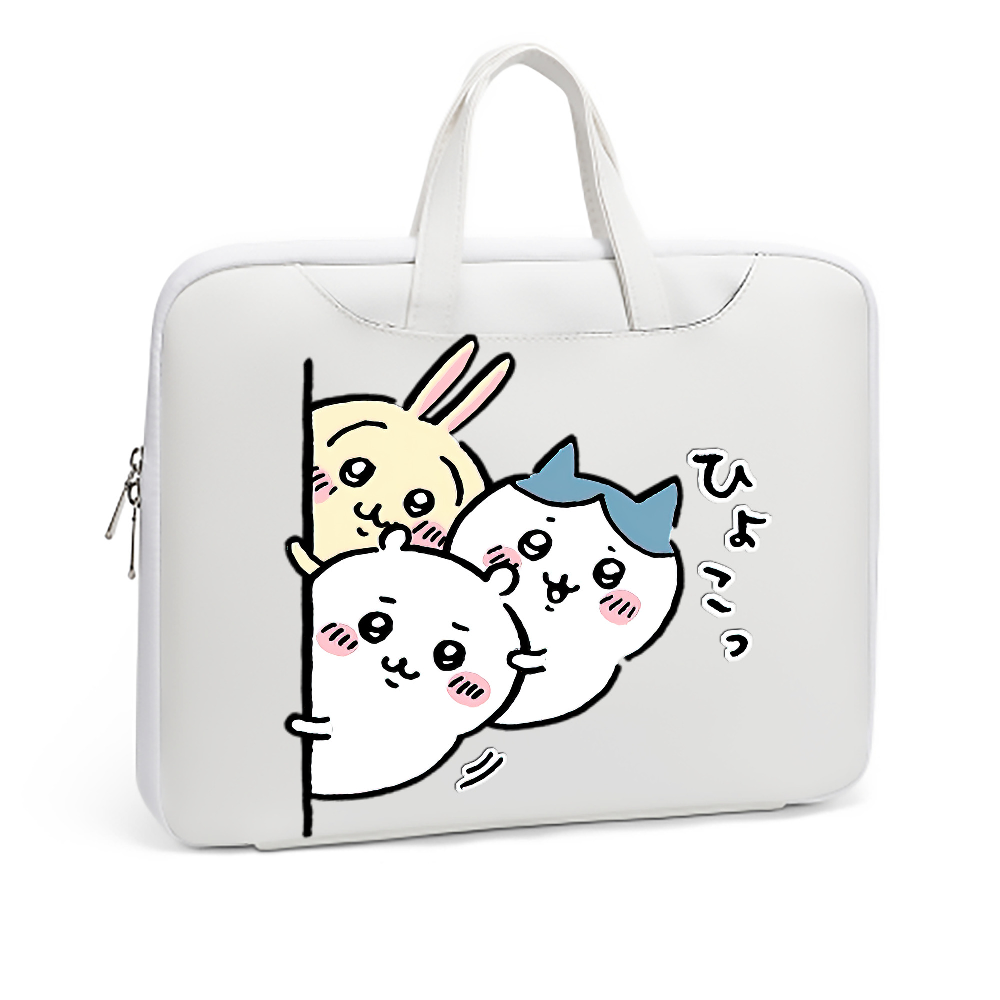 （画像用） ちいかわ うさぎ Chii-kawa usagi レザーラップトップバッグ　ノートパソコンケース