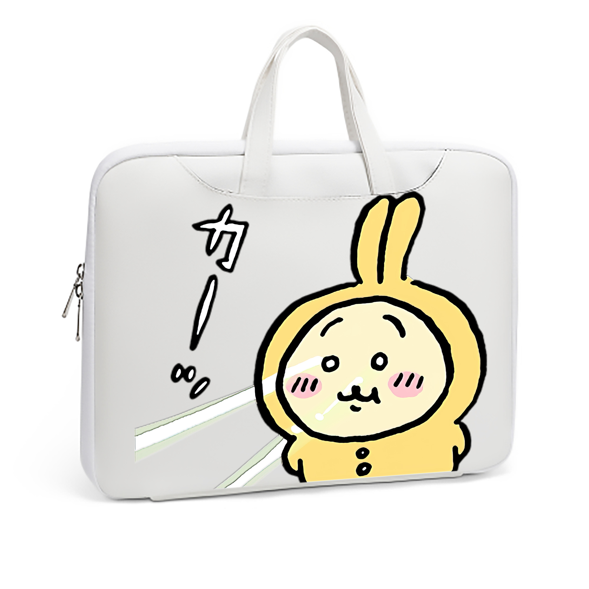 （画像用） ちいかわ うさぎ Chii-kawa usagi レザーラップトップバッグ　ノートパソコンケース