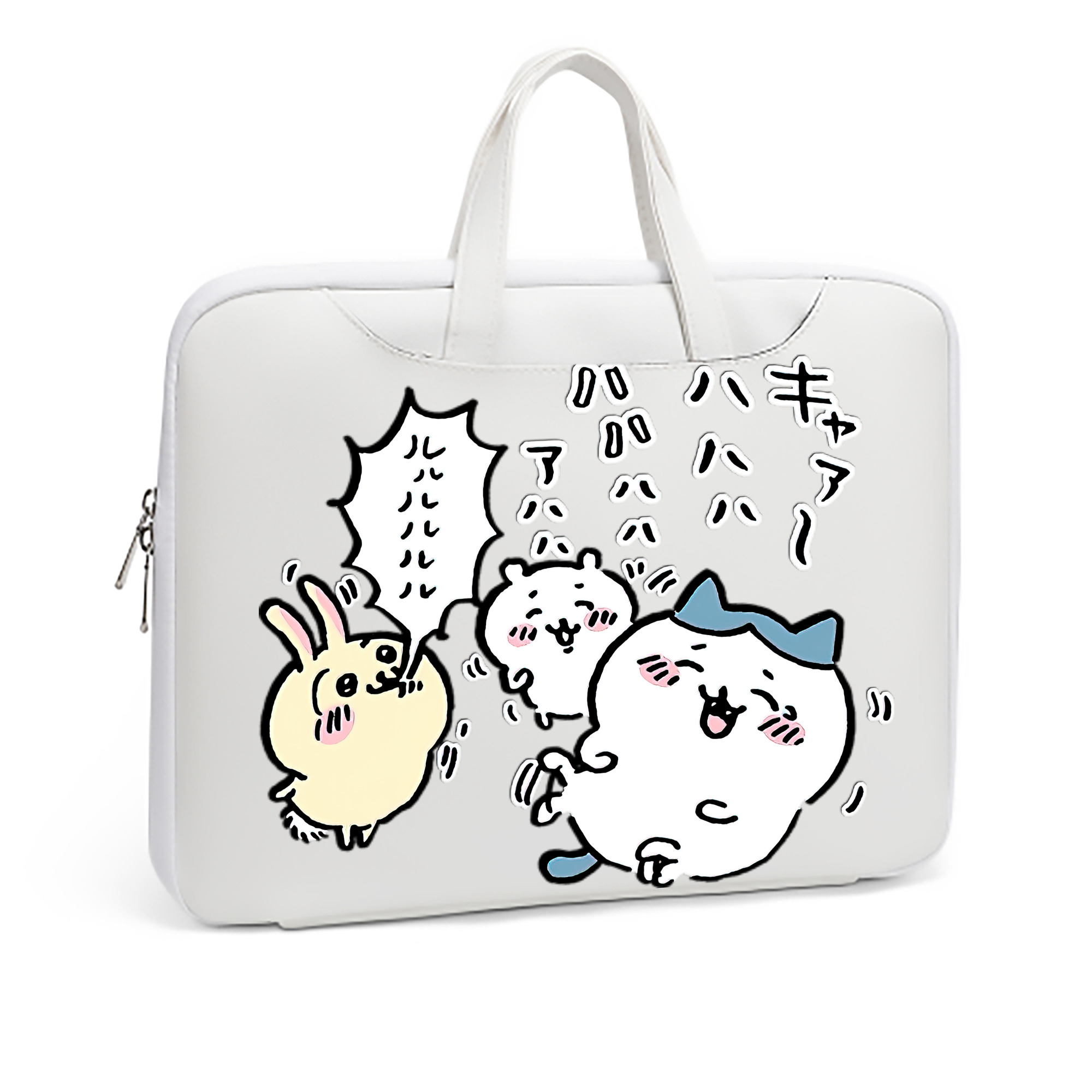 （画像用） ちいかわ うさぎ Chii-kawa usagi レザーラップトップバッグ　ノートパソコンケース