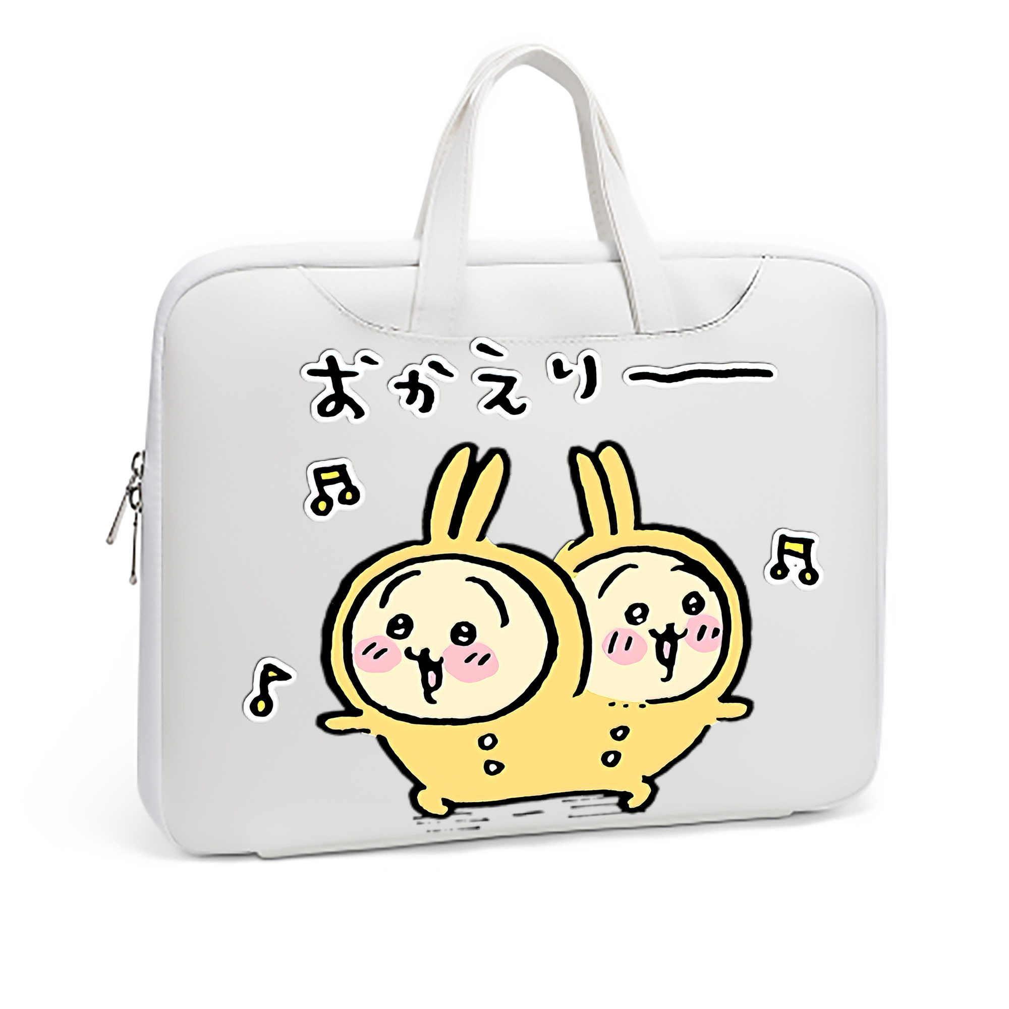 （画像用） ちいかわ うさぎ Chii-kawa usagi レザーラップトップバッグ　ノートパソコンケース