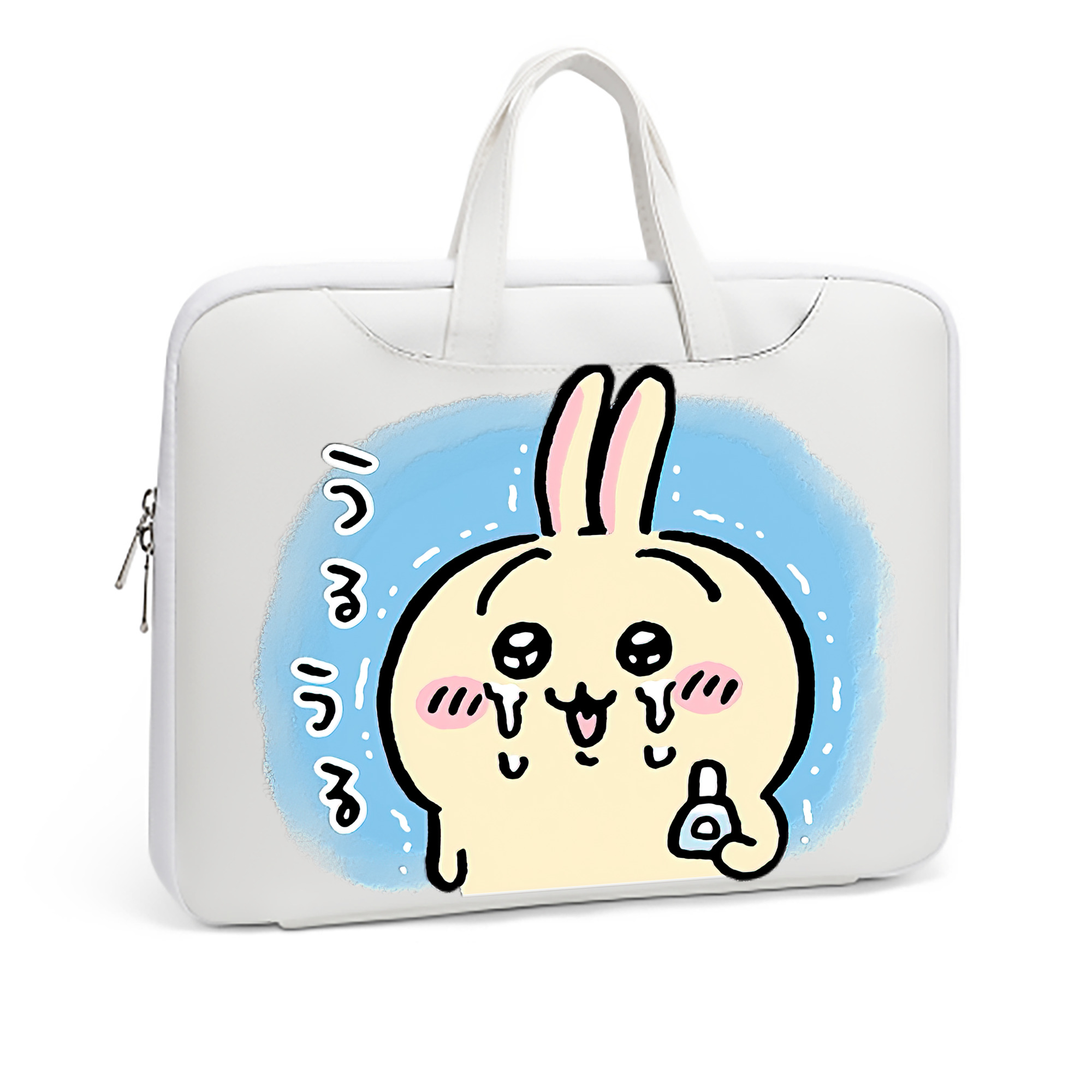 （画像用） ちいかわ うさぎ Chii-kawa usagi レザーラップトップバッグ　ノートパソコンケース
