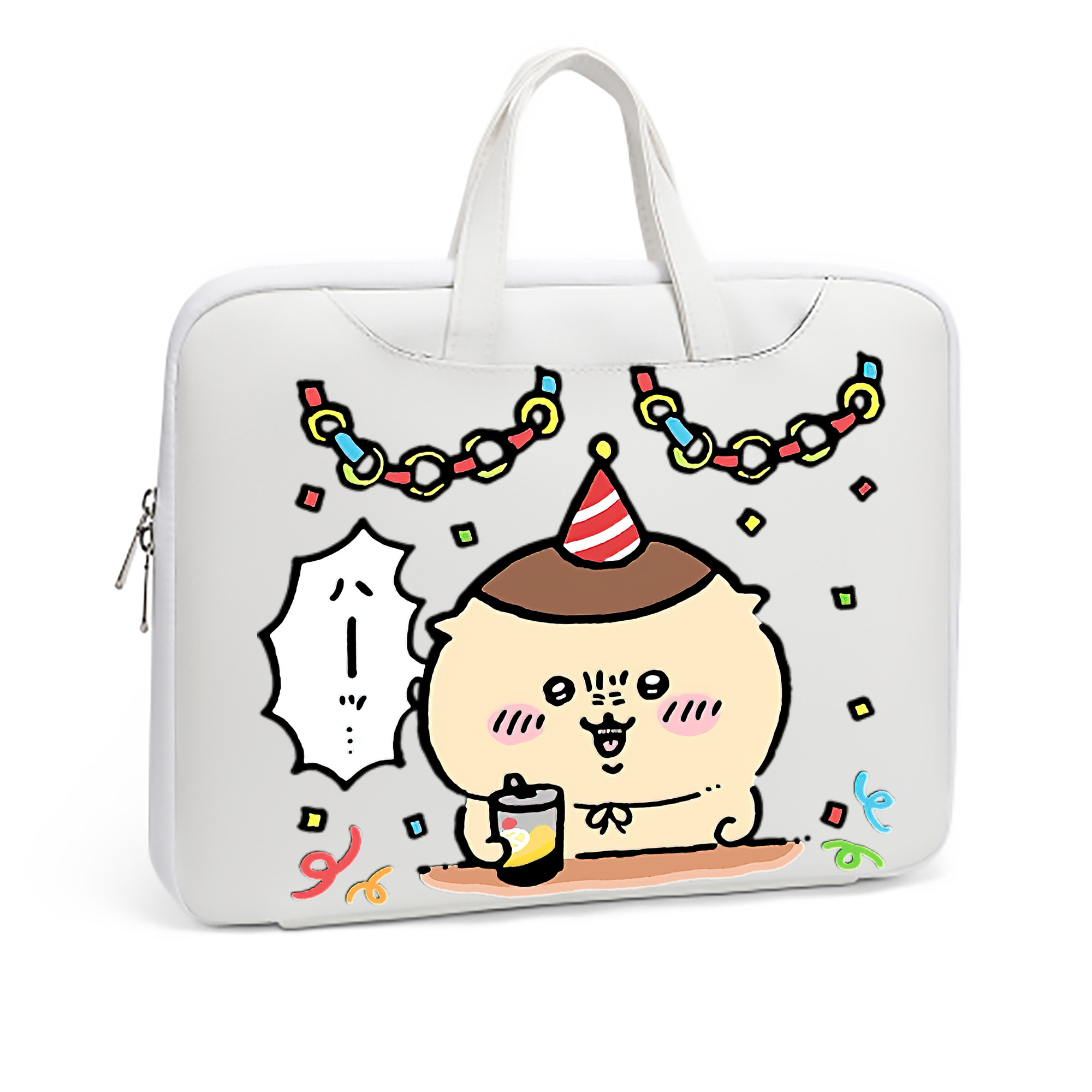（画像用） ちいかわ くりまんじゅう Chii-kawa kuri manjū レザーラップトップバッグ　ノートパソコンケース