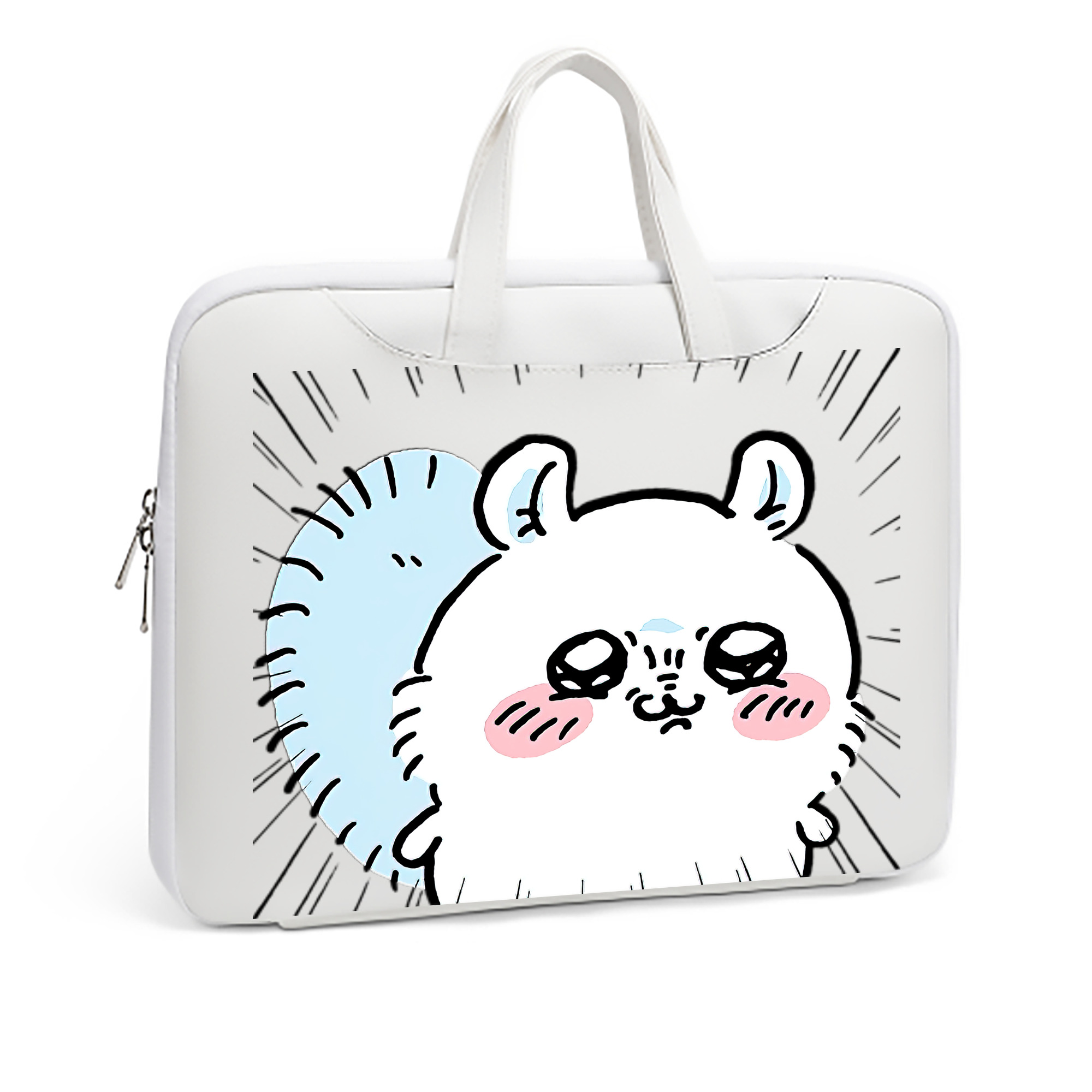 （画像用） ちいかわ モモンガ Chii-kawa Momonga レザーラップトップバッグ　ノートパソコンケース