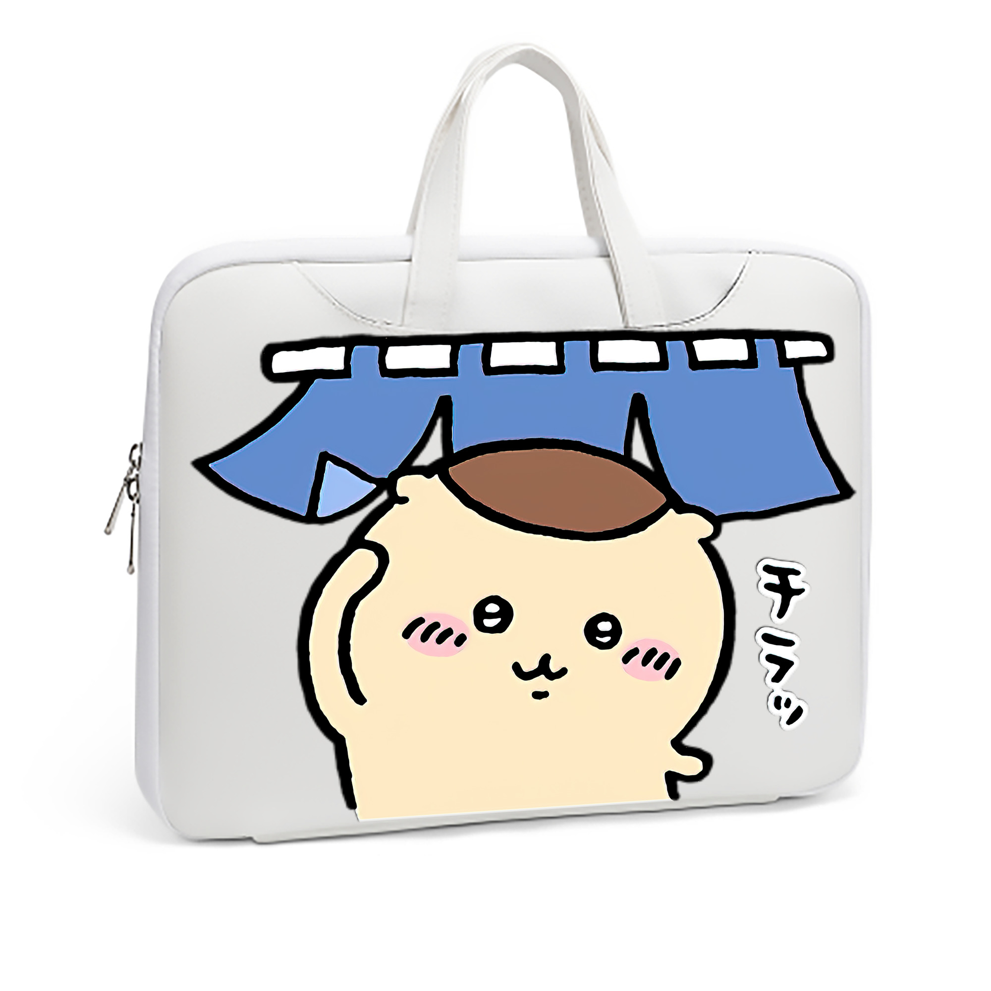 （画像用） ちいかわ くりまんじゅう Chii-kawa kuri manjū レザーラップトップバッグ　ノートパソコンケース