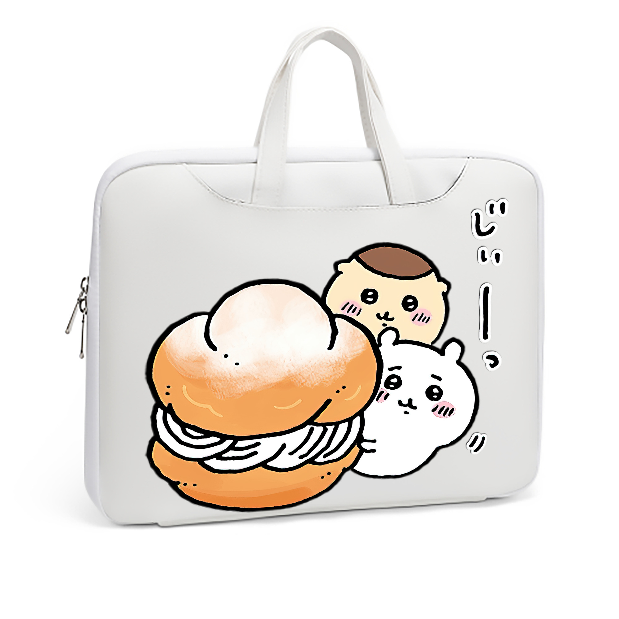 （画像用） ちいかわ くりまんじゅう Chii-kawa kuri manjū レザーラップトップバッグ　ノートパソコンケース