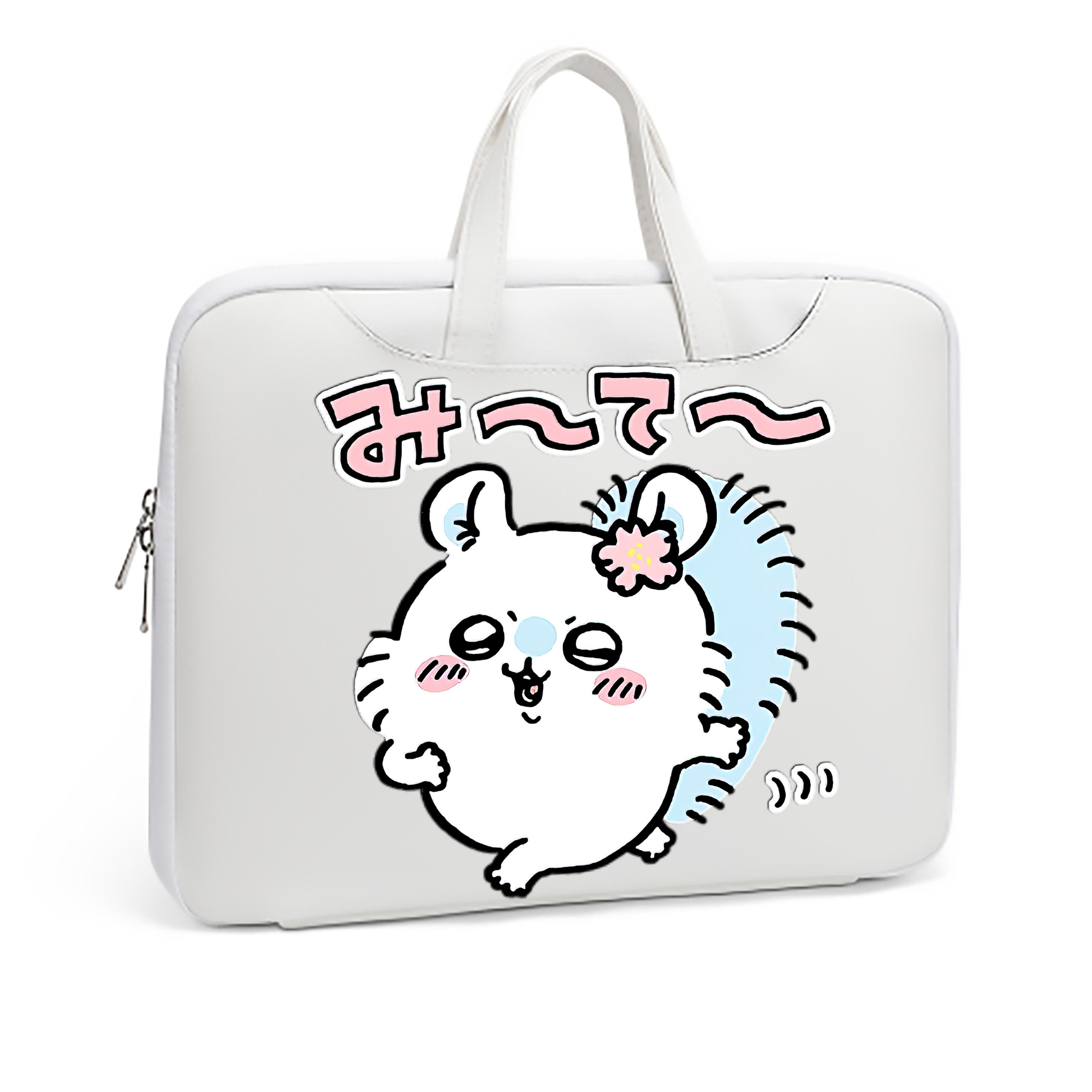 （画像用） ちいかわ モモンガ Chii-kawa Momonga レザーラップトップバッグ　ノートパソコンケース