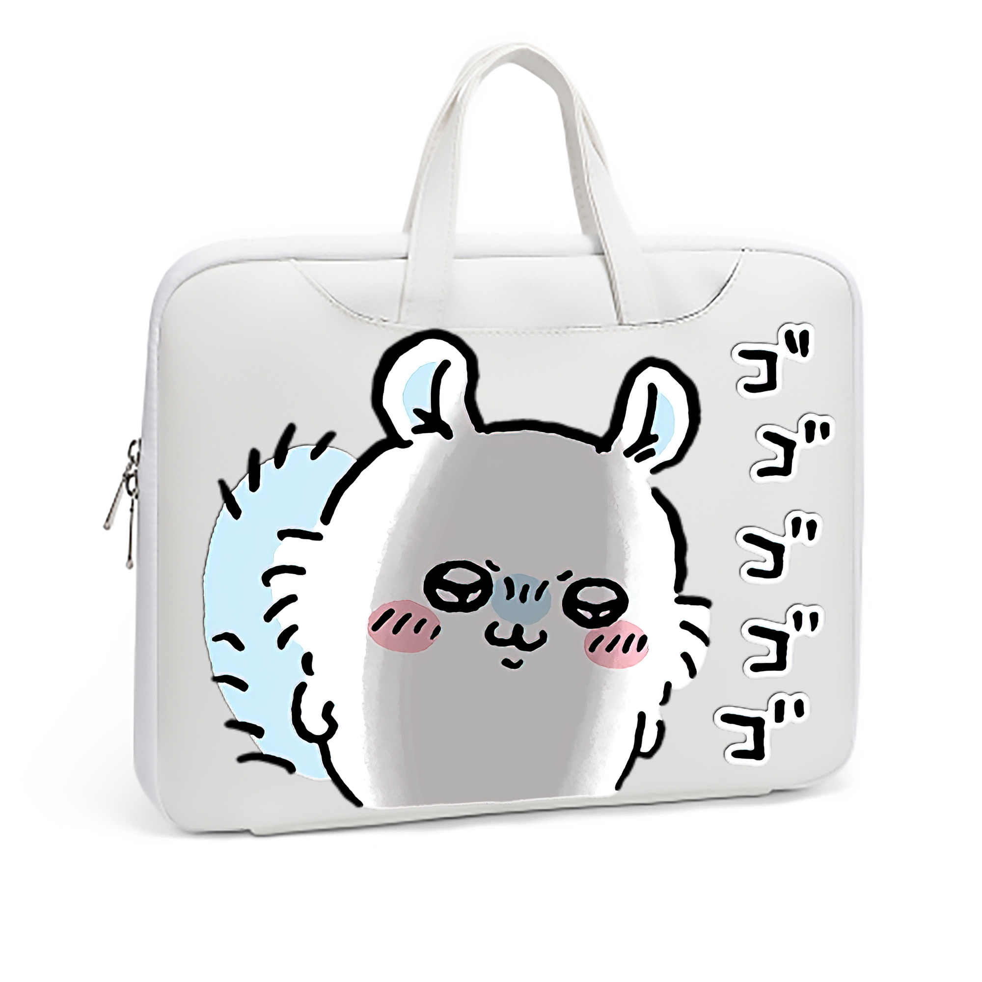 （画像用） ちいかわ モモンガ Chii-kawa Momonga レザーラップトップバッグ　ノートパソコンケース