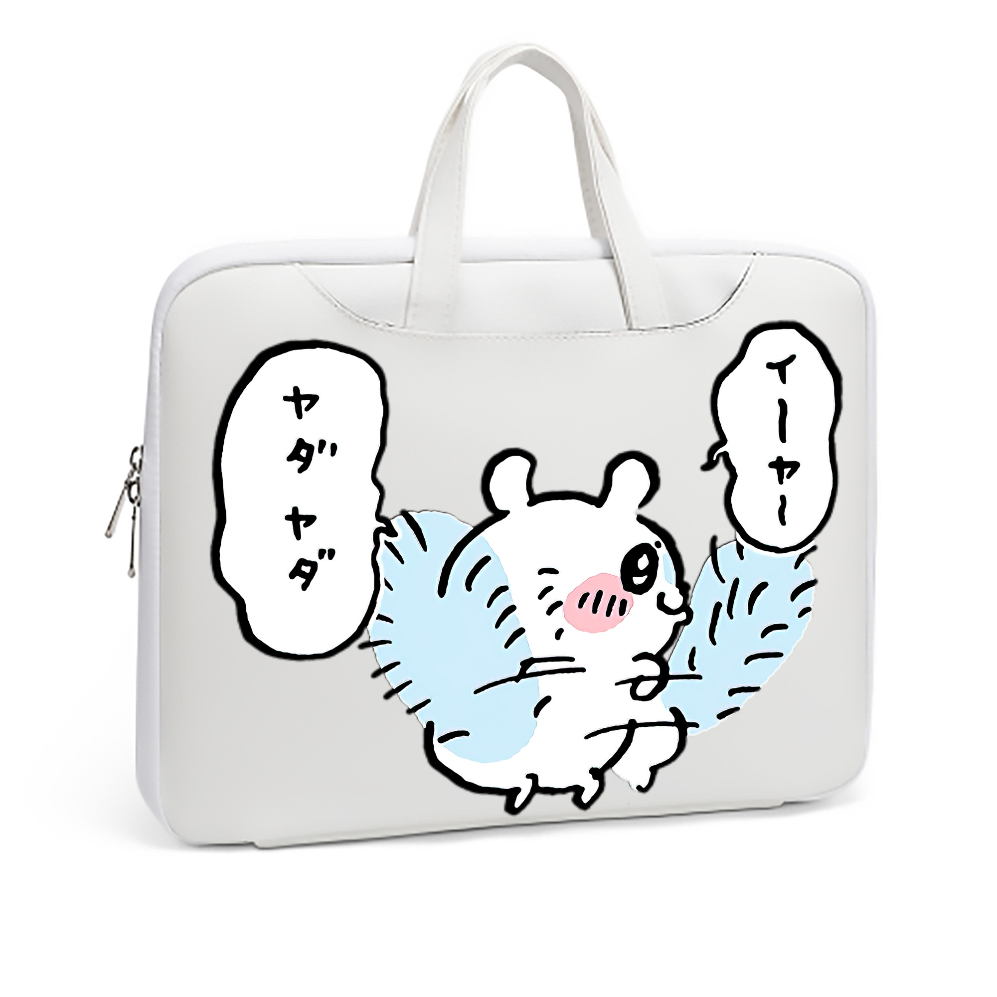 （画像用） ちいかわ モモンガ Chii-kawa Momonga レザーラップトップバッグ　ノートパソコンケース