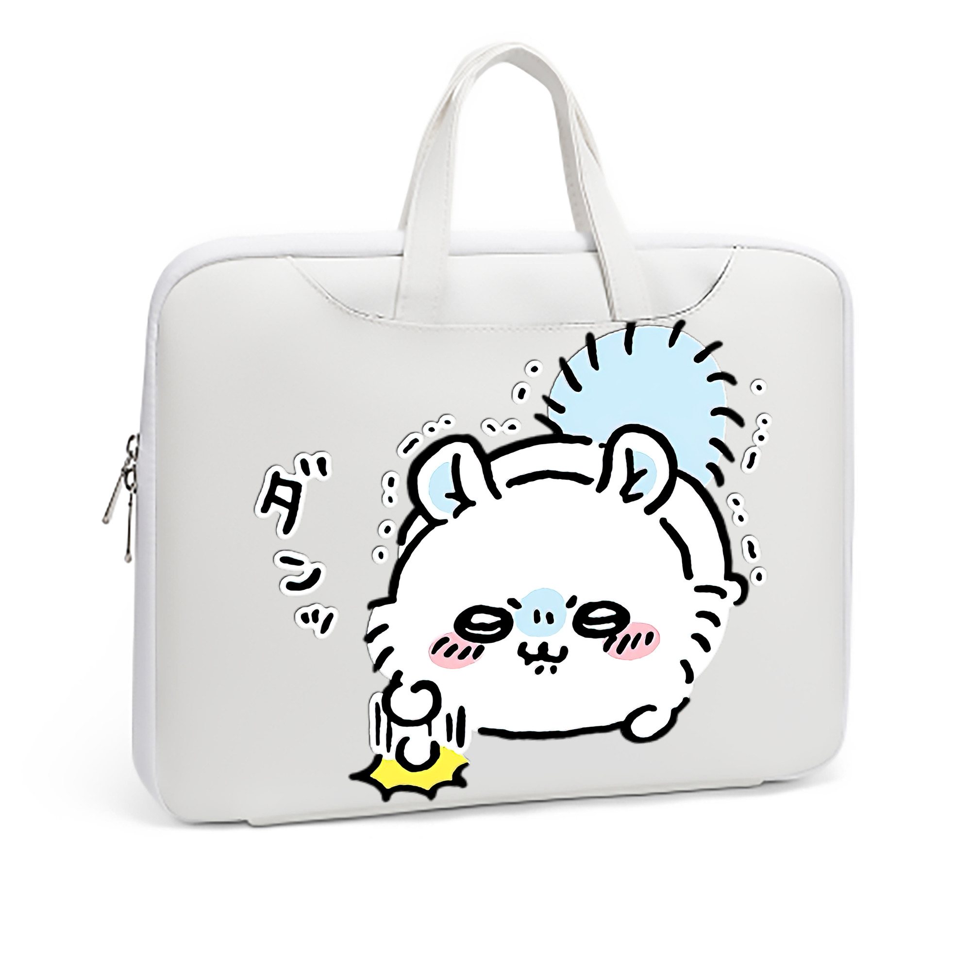 （画像用） ちいかわ モモンガ Chii-kawa Momonga レザーラップトップバッグ　ノートパソコンケース