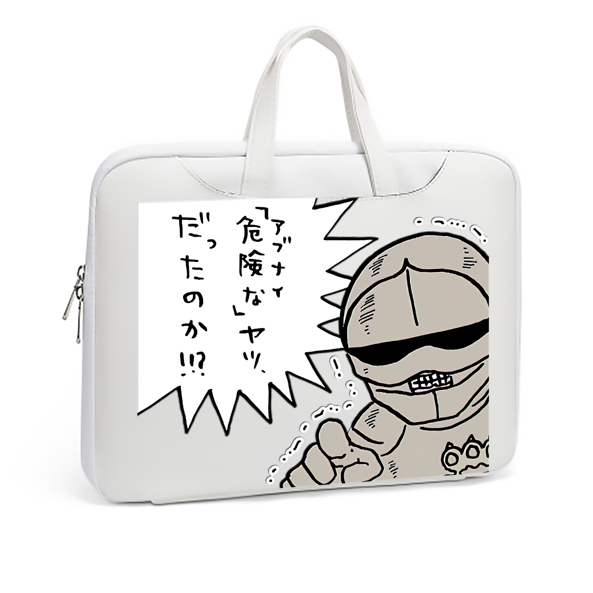 （画像用） ちいかわ 労働の鎧さん Chii-kawa Mr. Armor of Labor レザーラップトップバッグ　ノートパソコンケース