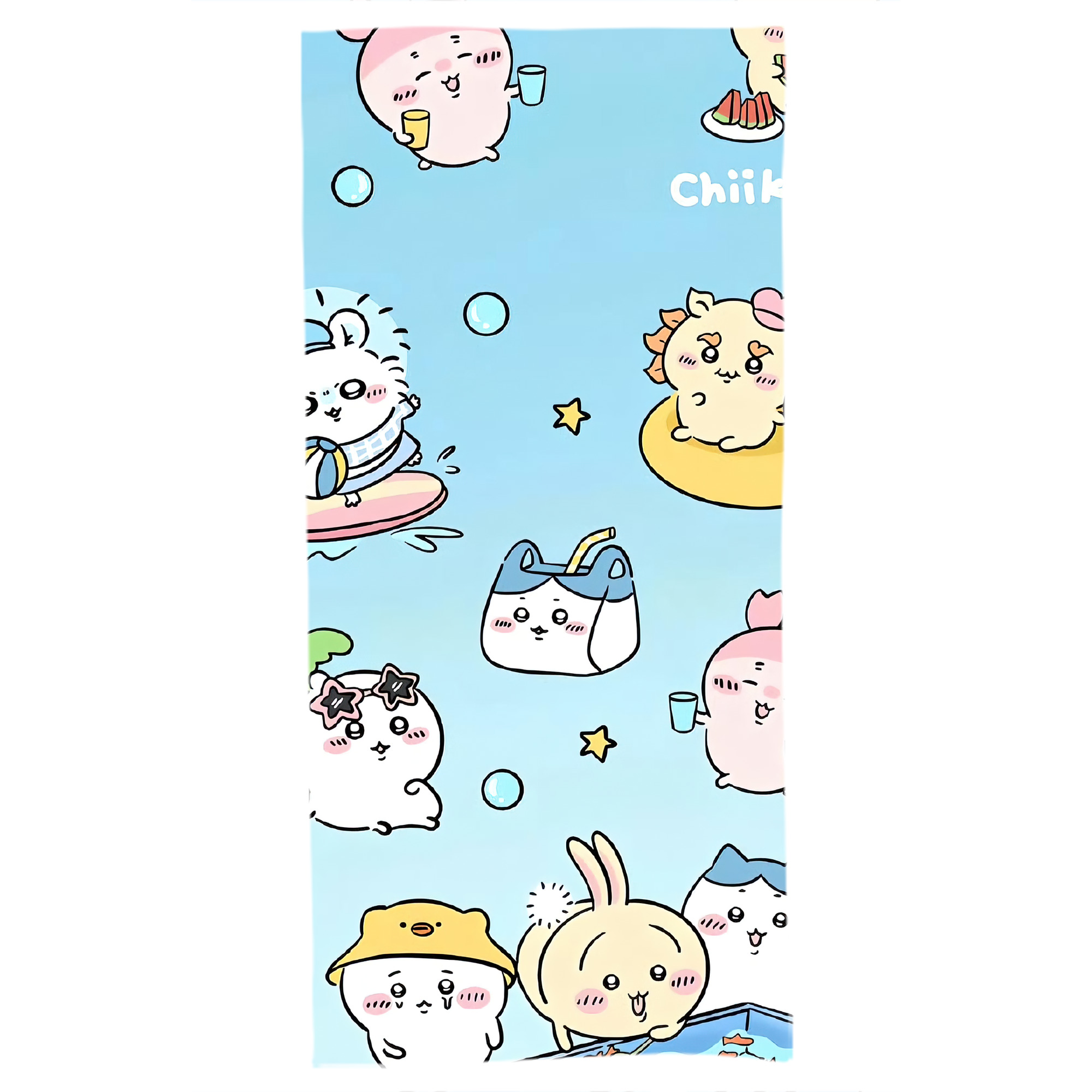 （画像用） ちいかわ Chii-kawa 大判バスタオル 70×140cm 吸水速乾 柔らかい肌触り