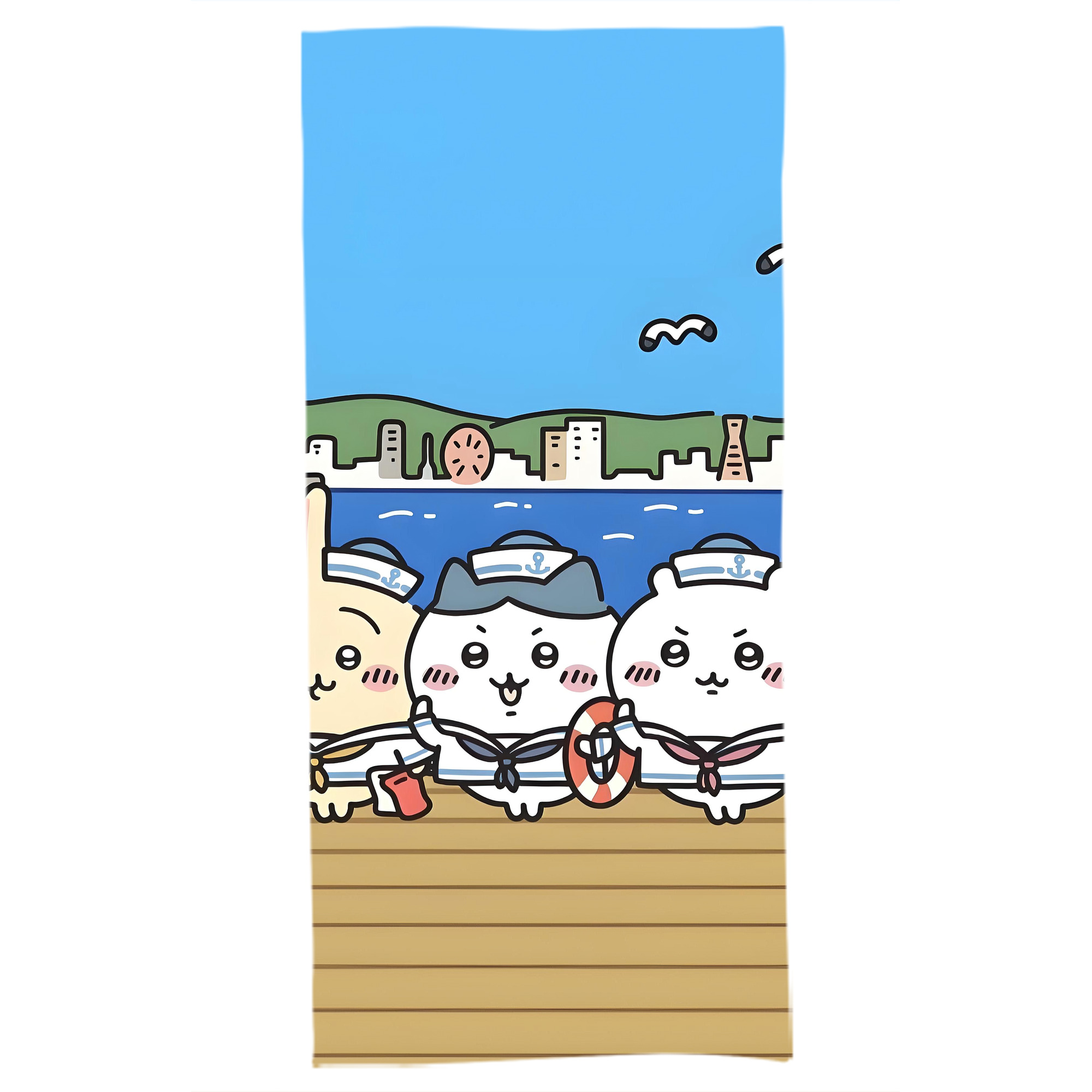 （画像用） ちいかわ Chii-kawa 大判バスタオル 70×140cm 吸水速乾 柔らかい肌触り