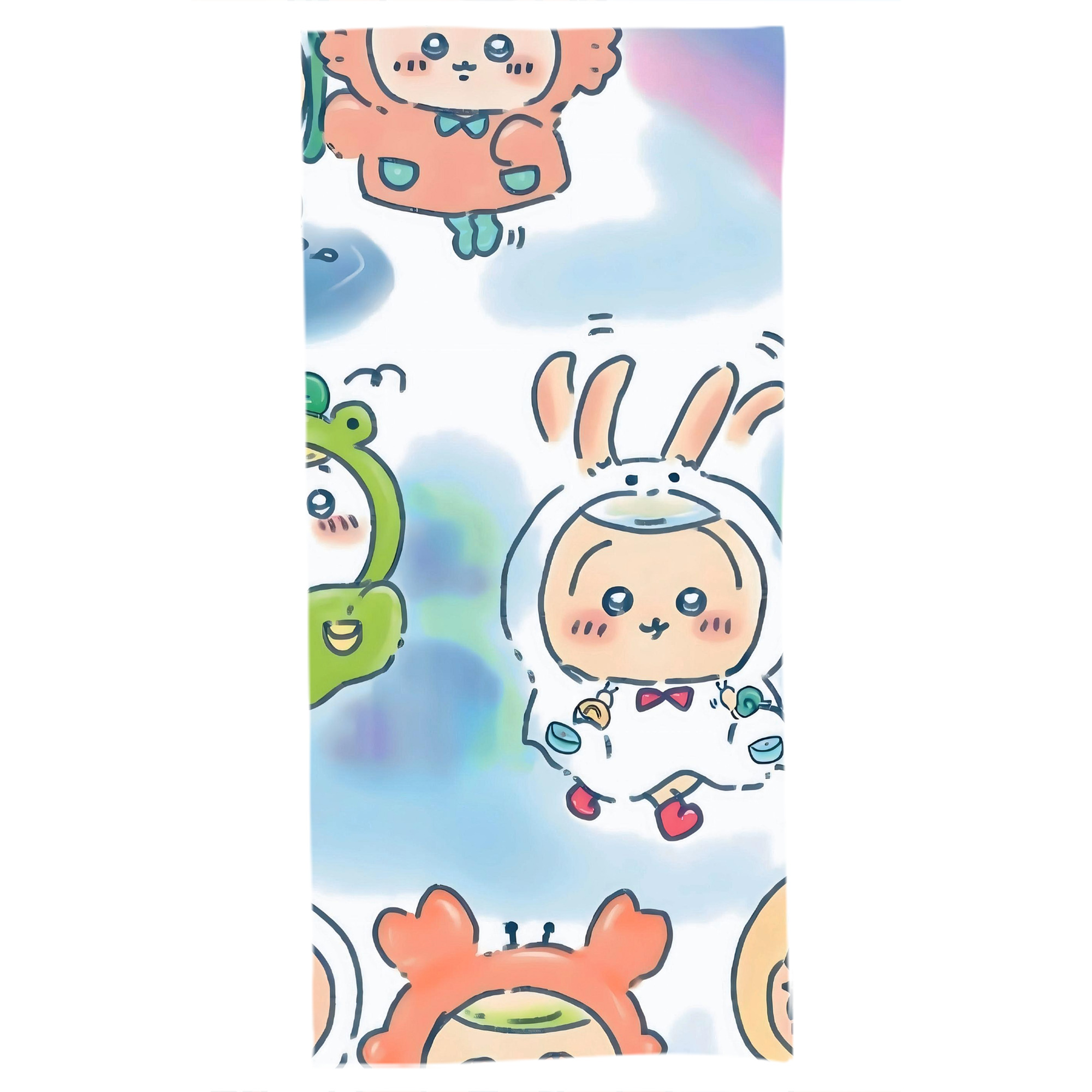 （画像用） ちいかわ Chii-kawa 大判バスタオル 70×140cm 吸水速乾 柔らかい肌触り