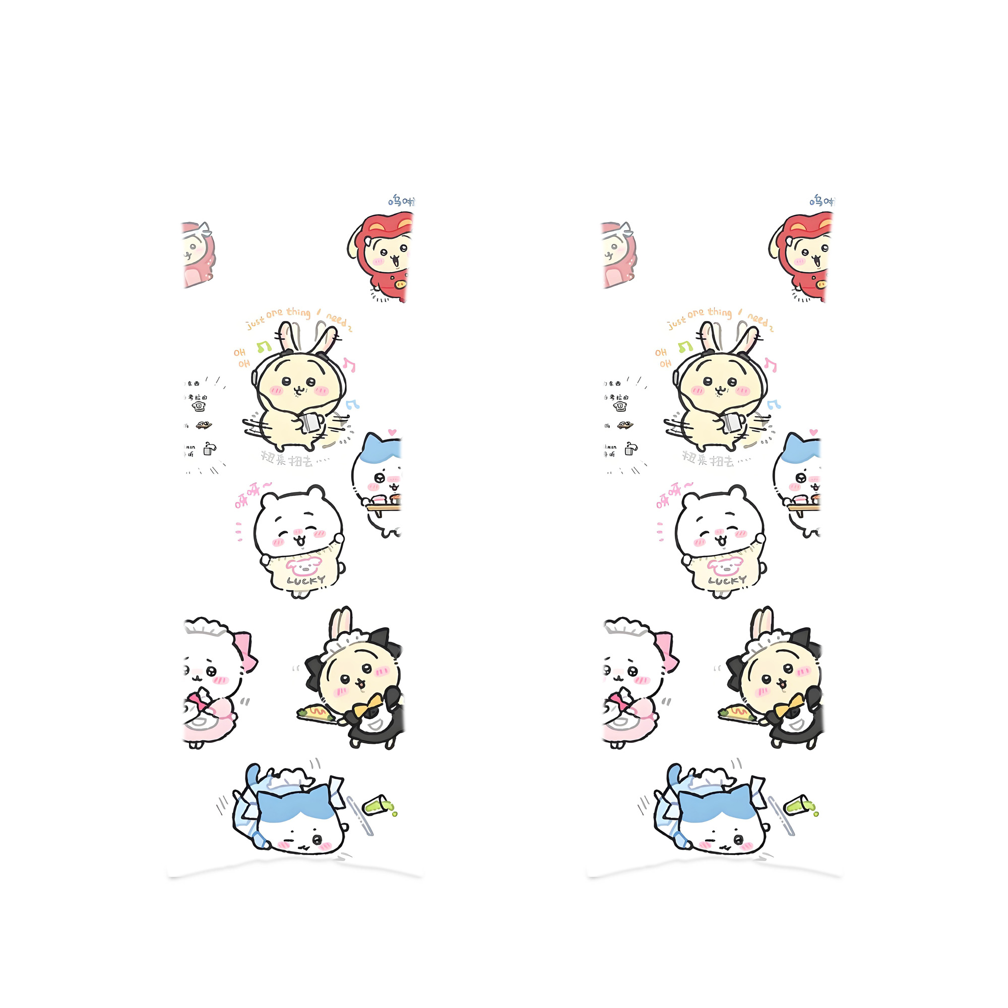 （画像用） ちいかわ Chii-kawa ロング抱き枕カバー 両面プリントタイプ（サイズ選択可）