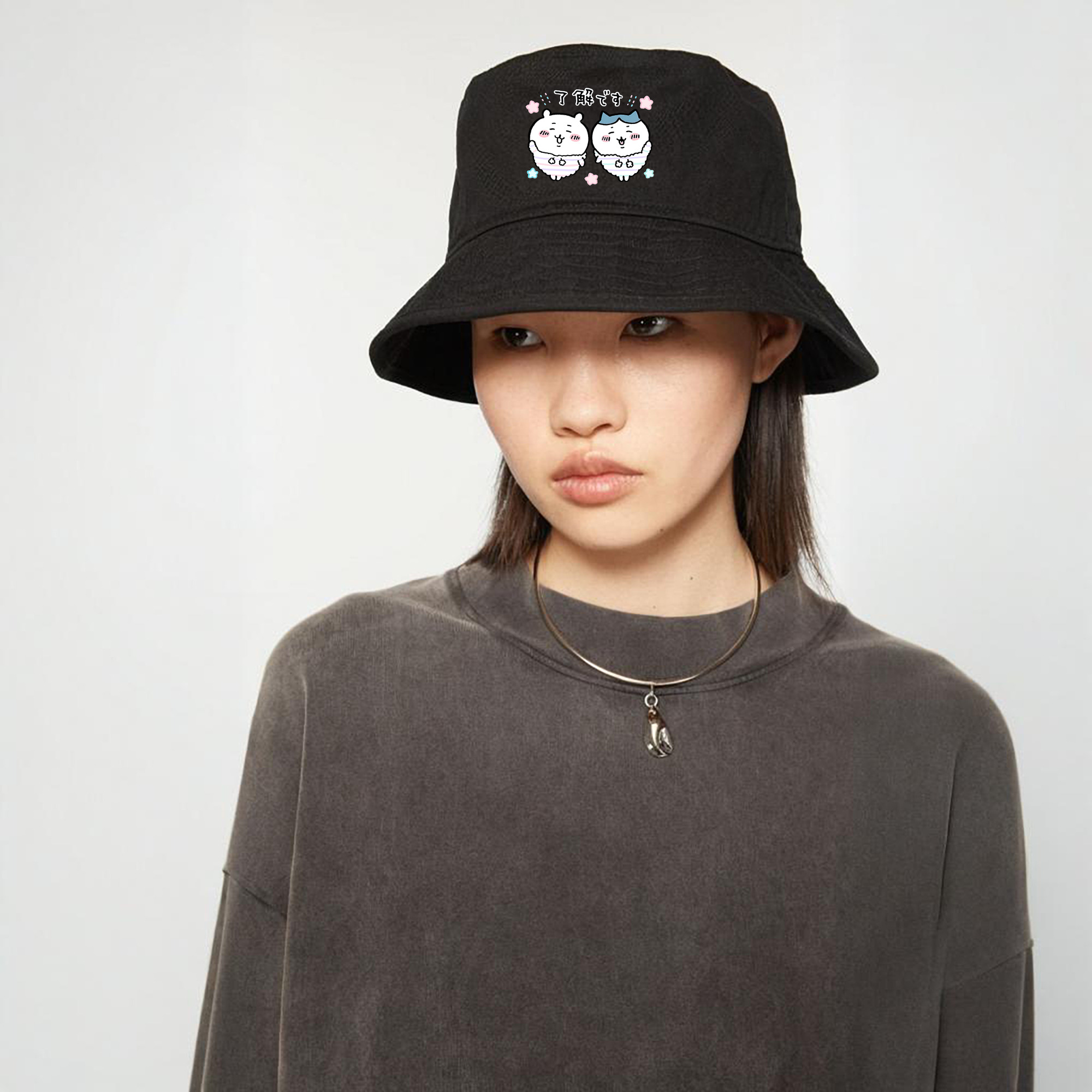 ちいかわ ハチワレ Chii-kawa hachiware アウトドア日除けバケットハット