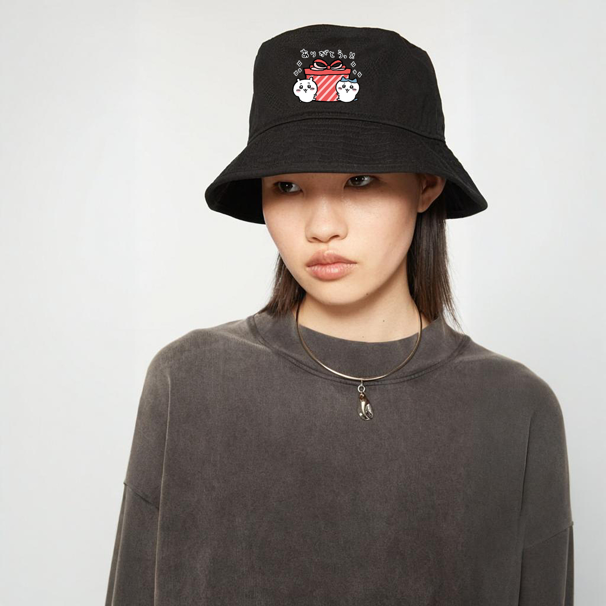 ちいかわ ハチワレ Chii-kawa hachiware アウトドア日除けバケットハット