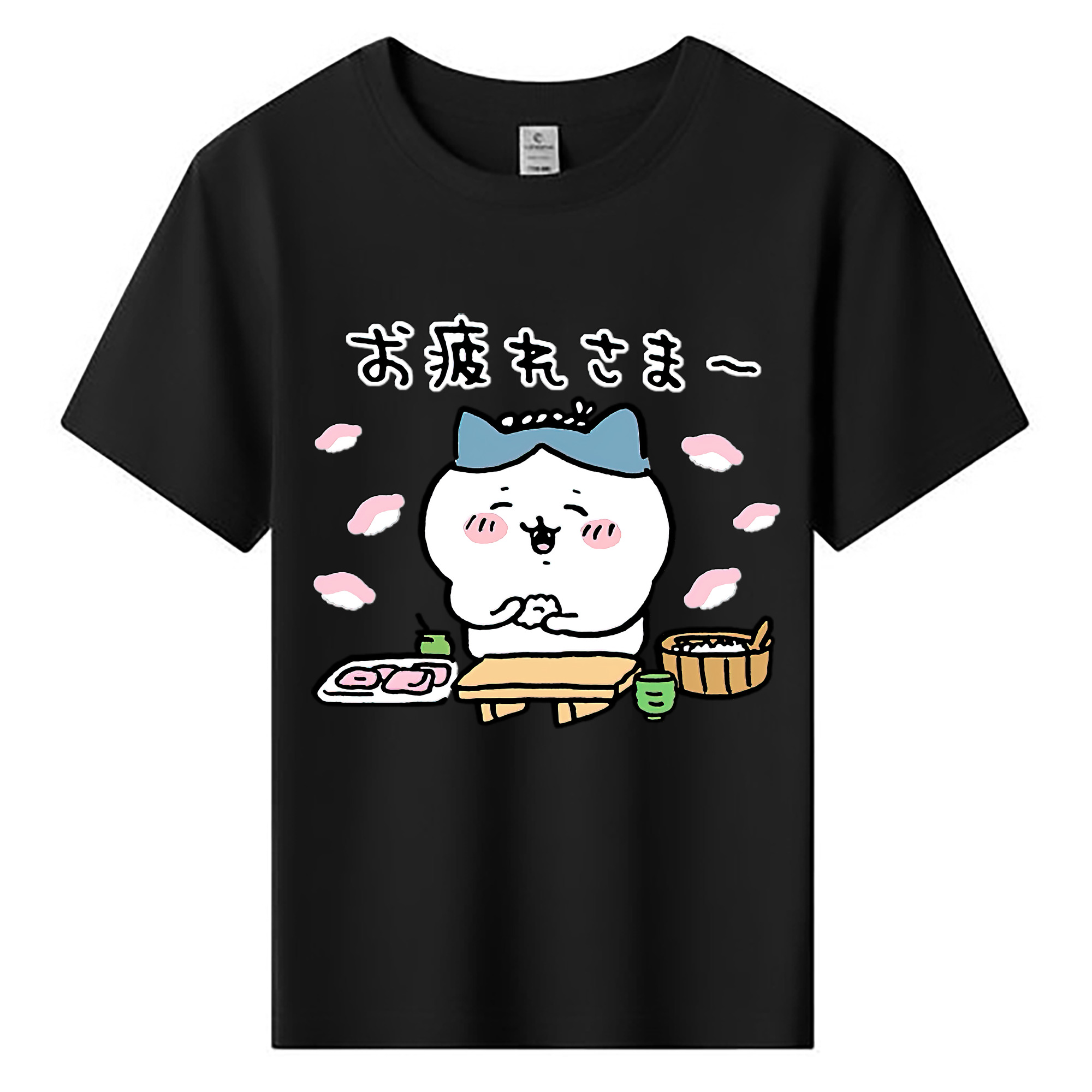 （画像用） ちいかわ ハチワレ Chii-kawa hachiware 綿100％キッズTシャツ（フロントプリント）