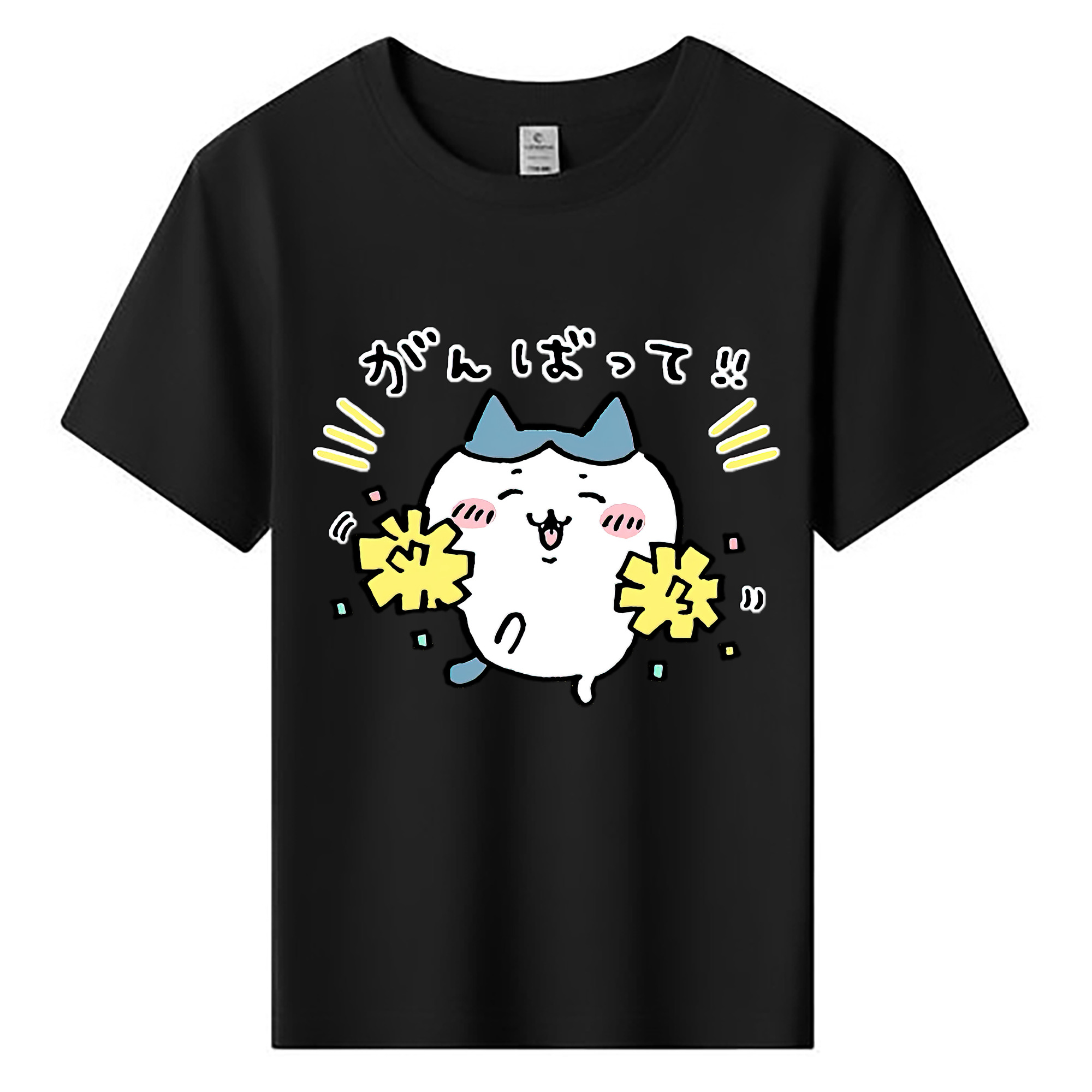（画像用） ちいかわ ハチワレ Chii-kawa hachiware 綿100％キッズTシャツ（フロントプリント）
