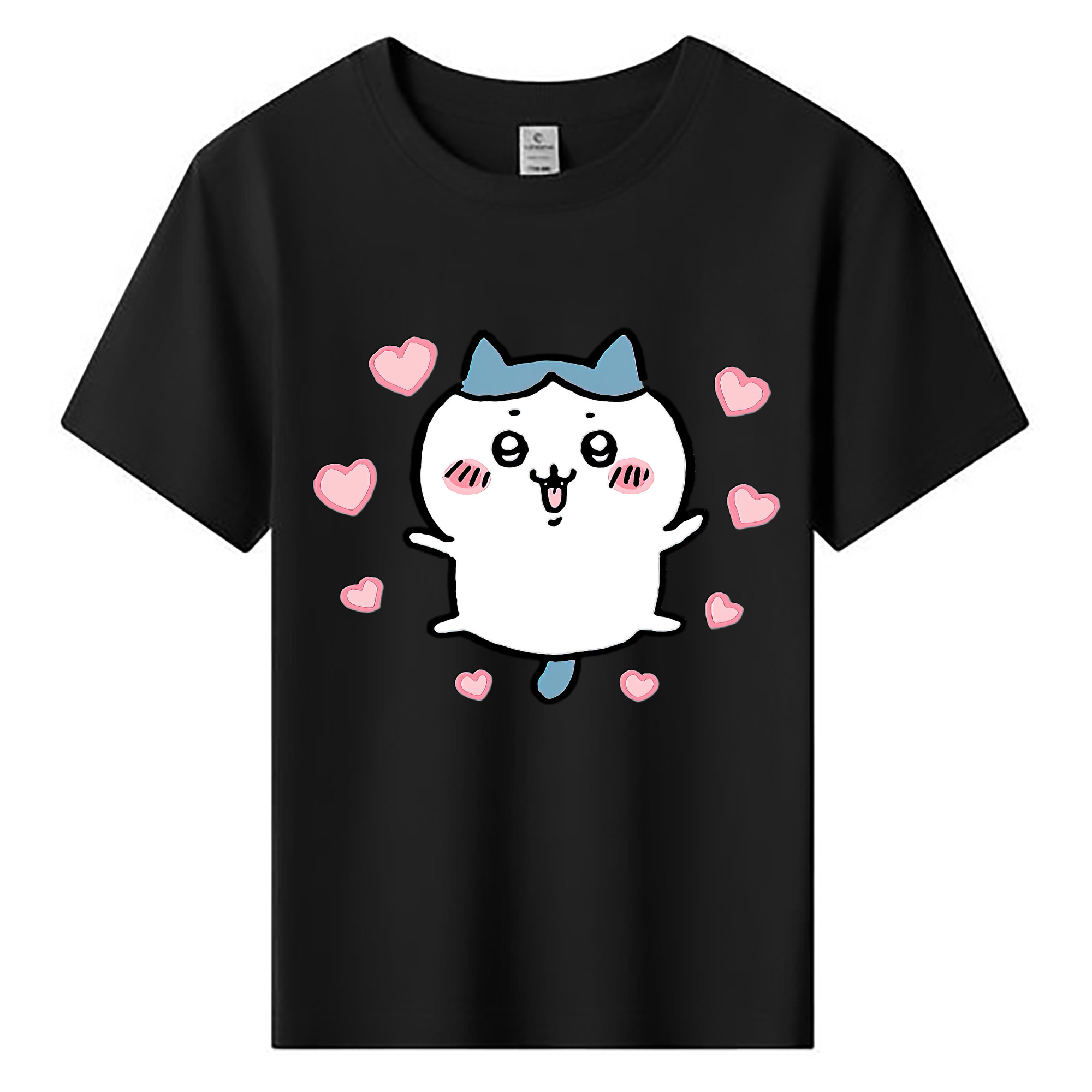 （画像用） ちいかわ ハチワレ Chii-kawa hachiware 綿100％キッズTシャツ（フロントプリント）