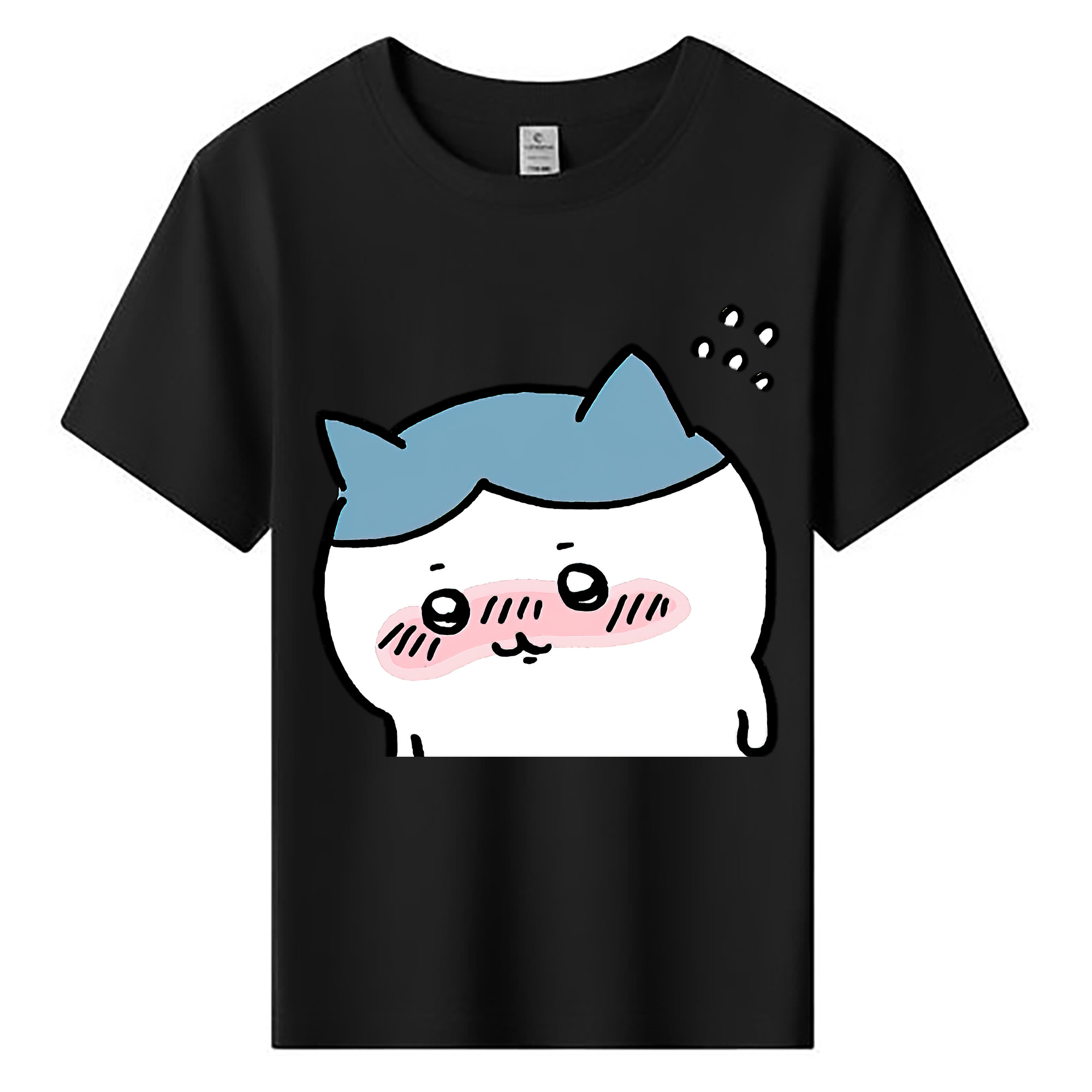（画像用） ちいかわ ハチワレ Chii-kawa hachiware 綿100％キッズTシャツ（フロントプリント）