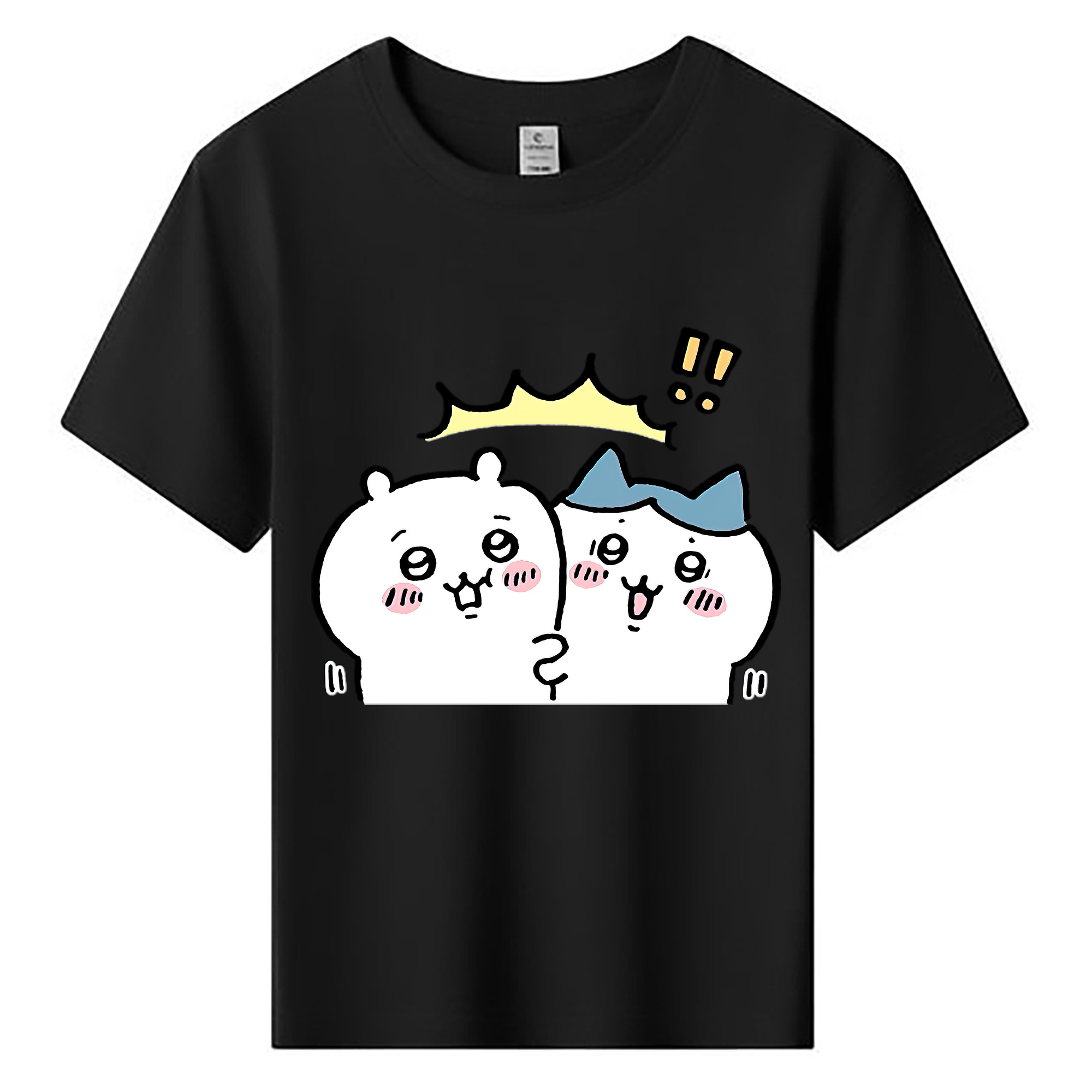 （画像用） ちいかわ ハチワレ Chii-kawa hachiware 綿100％キッズTシャツ（フロントプリント）