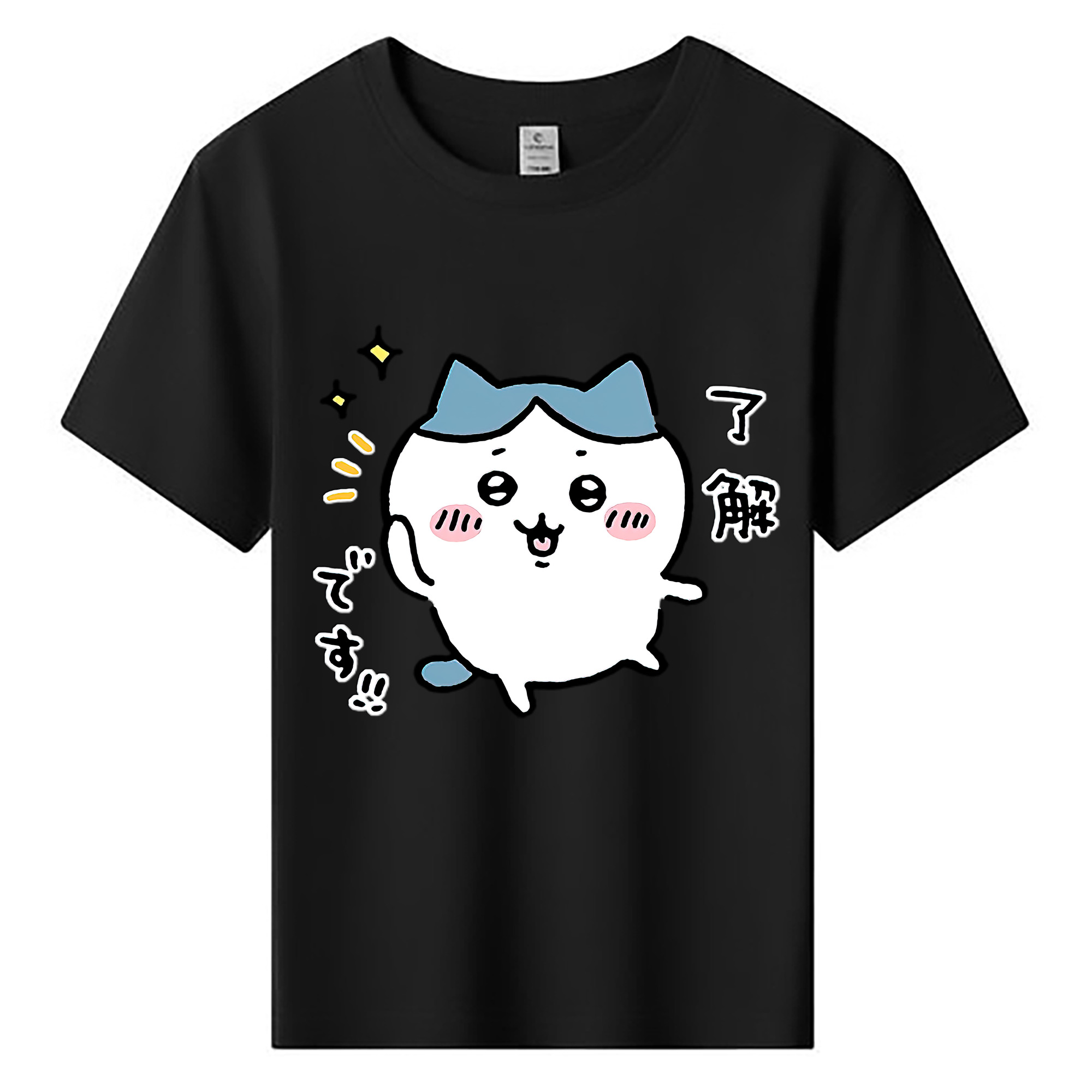 （画像用） ちいかわ ハチワレ Chii-kawa hachiware 綿100％キッズTシャツ（フロントプリント）