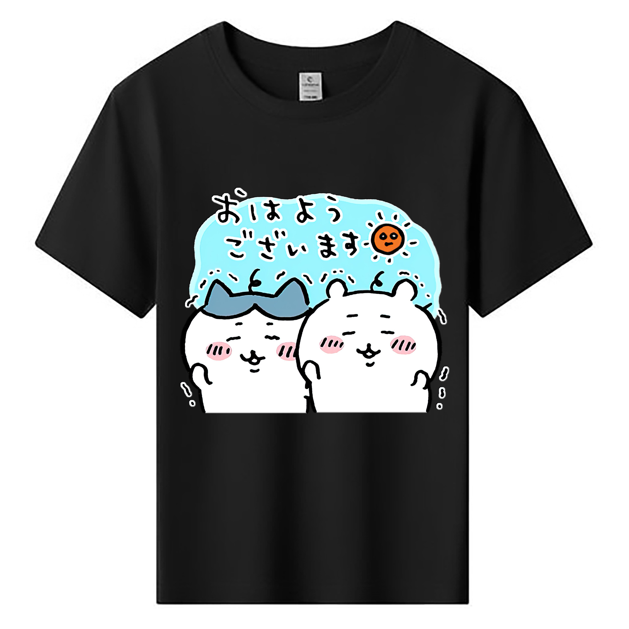 （画像用） ちいかわ ハチワレ Chii-kawa hachiware 綿100％キッズTシャツ（フロントプリント）