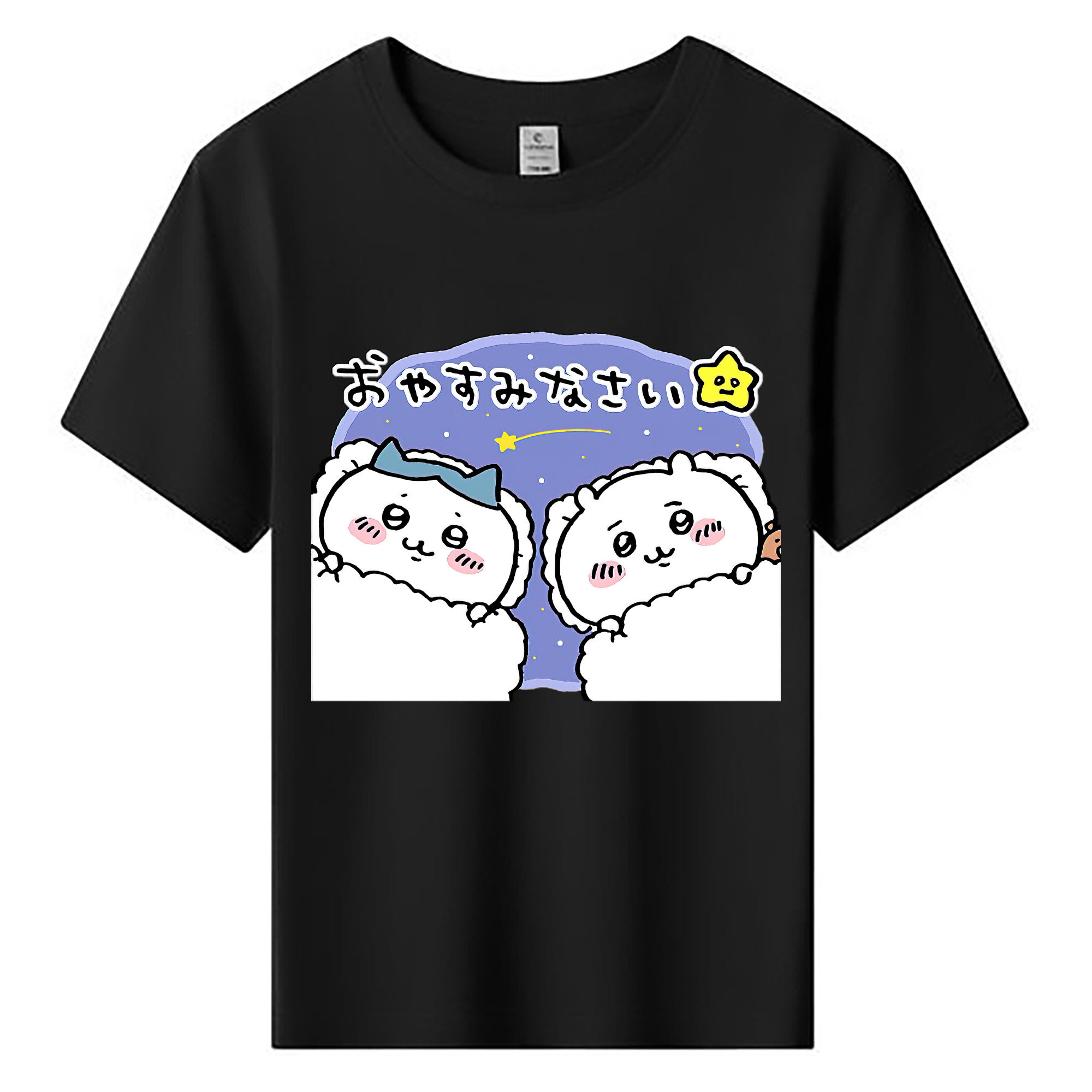 （画像用） ちいかわ ハチワレ Chii-kawa hachiware 綿100％キッズTシャツ（フロントプリント）