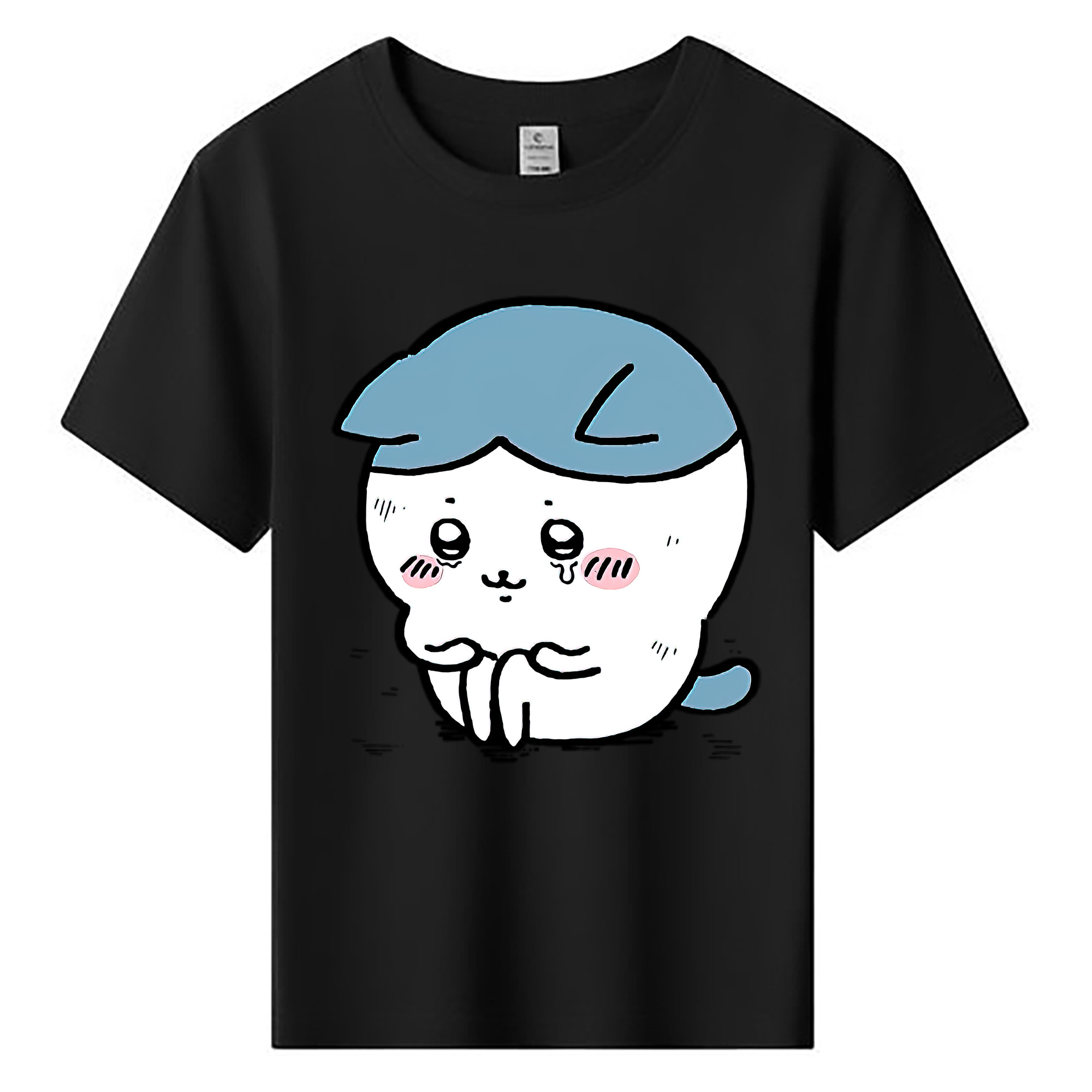 （画像用） ちいかわ ハチワレ Chii-kawa hachiware 綿100％キッズTシャツ（フロントプリント）