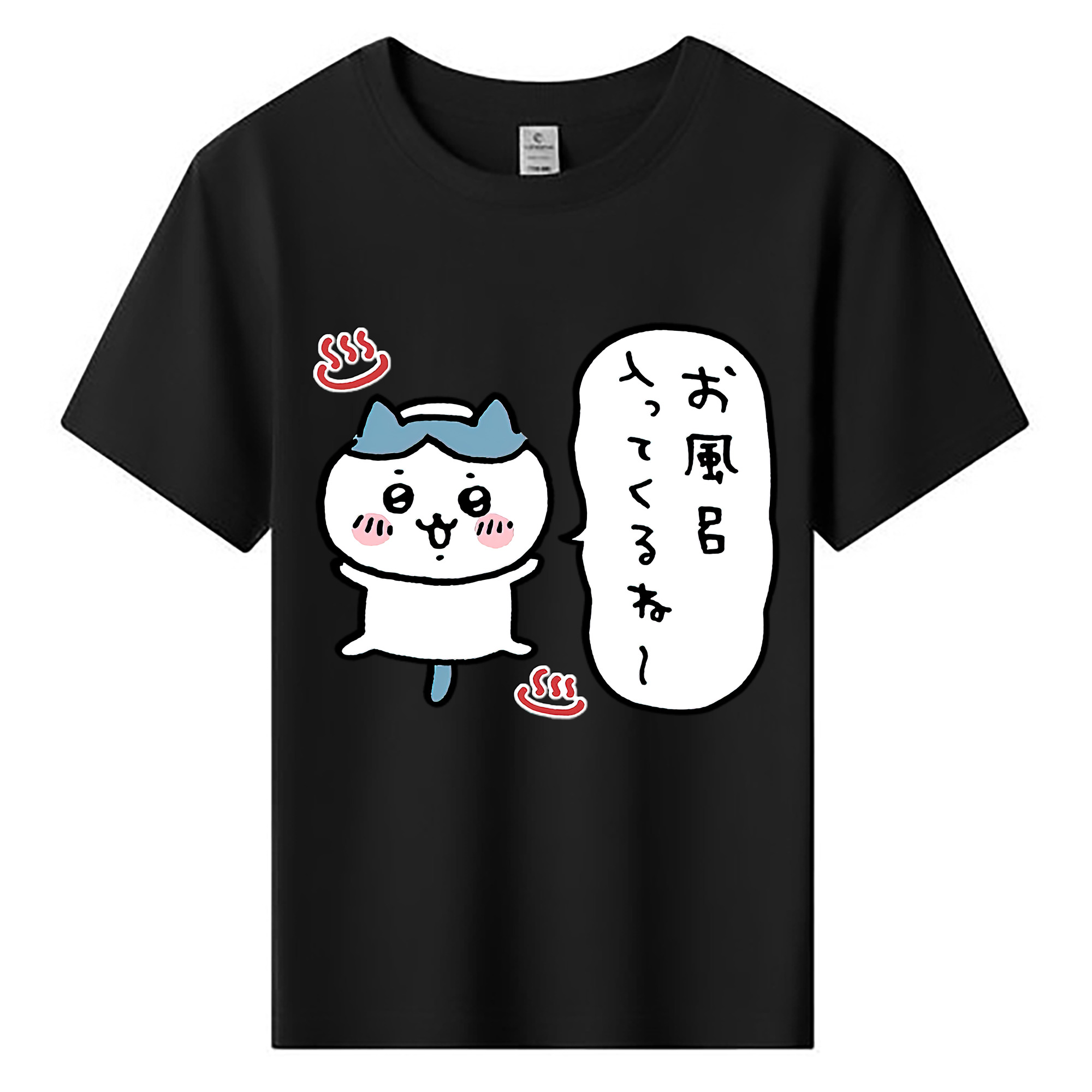 （画像用） ちいかわ ハチワレ Chii-kawa hachiware 綿100％キッズTシャツ（フロントプリント）