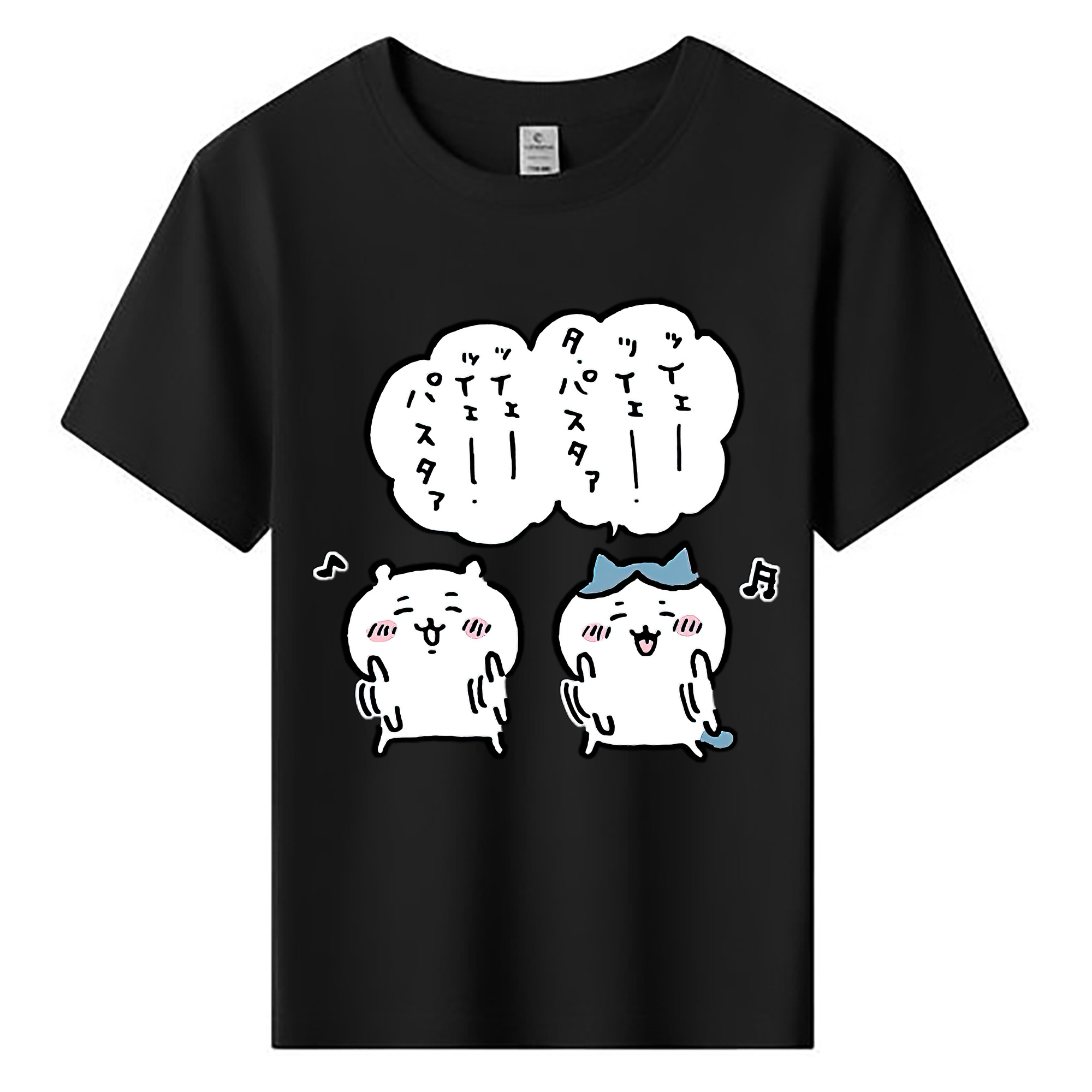 （画像用） ちいかわ ハチワレ Chii-kawa hachiware 綿100％キッズTシャツ（フロントプリント）
