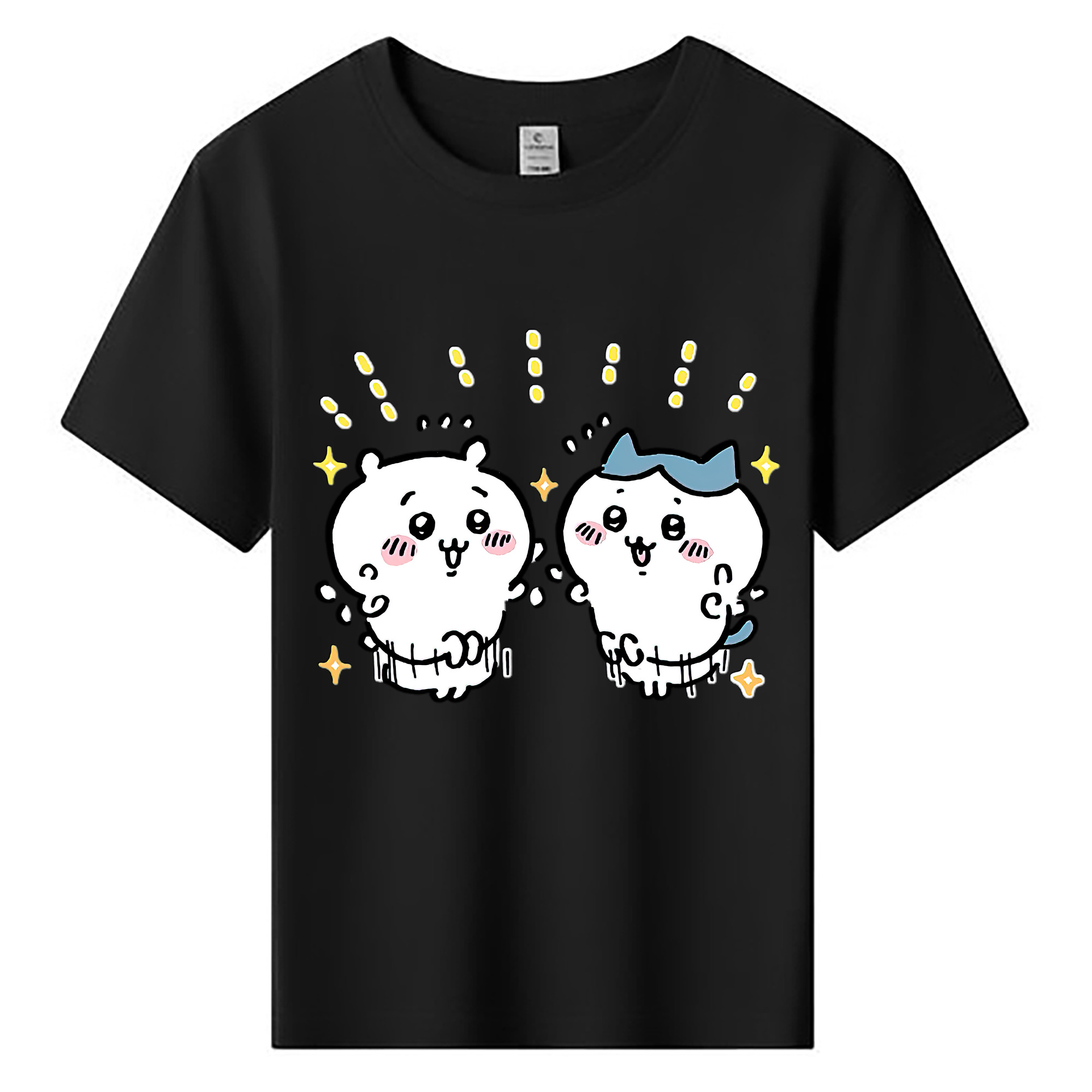（画像用） ちいかわ ハチワレ Chii-kawa hachiware 綿100％キッズTシャツ（フロントプリント）