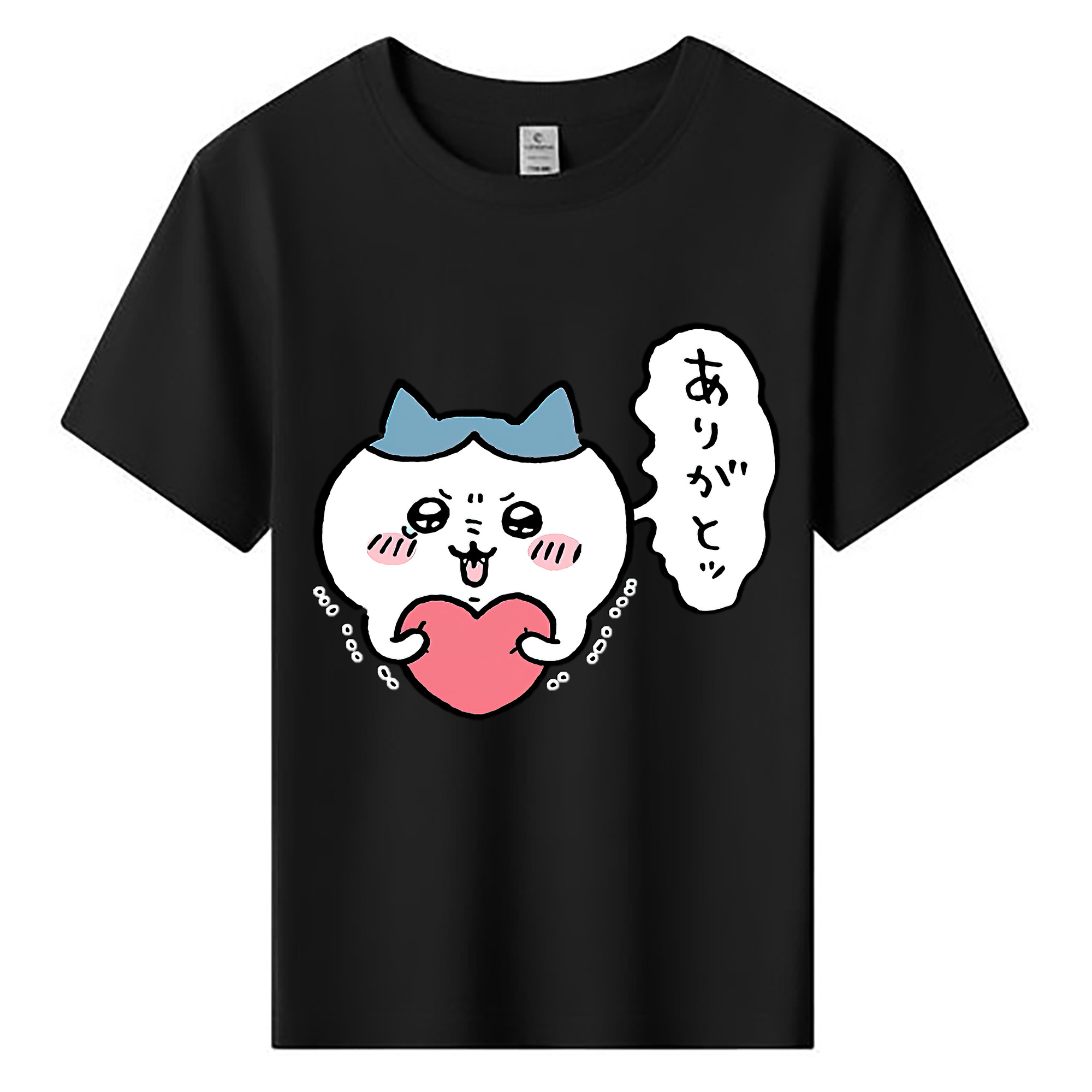 （画像用） ちいかわ ハチワレ Chii-kawa hachiware 綿100％キッズTシャツ（フロントプリント）