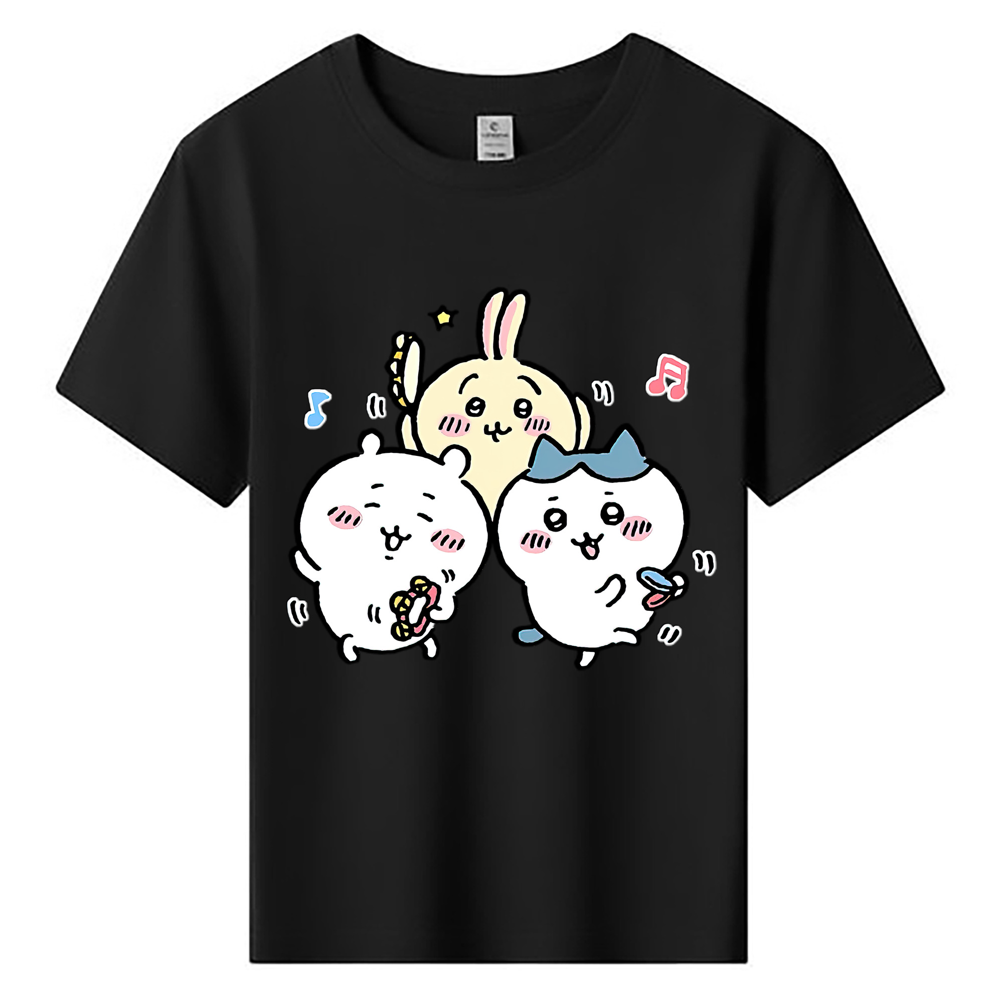 （画像用） ちいかわ ハチワレ Chii-kawa hachiware 綿100％キッズTシャツ（フロントプリント）