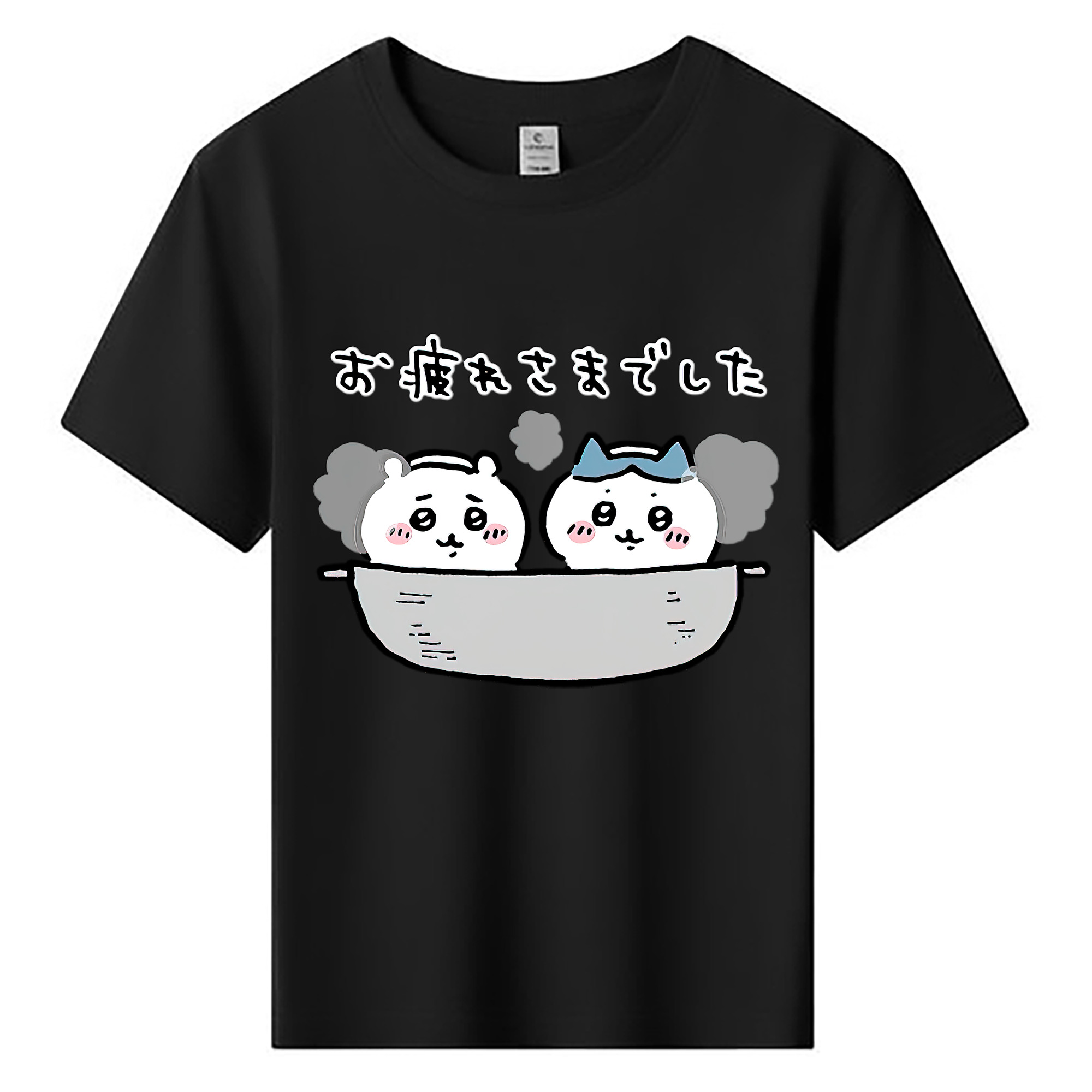 （画像用） ちいかわ ハチワレ Chii-kawa hachiware 綿100％キッズTシャツ（フロントプリント）
