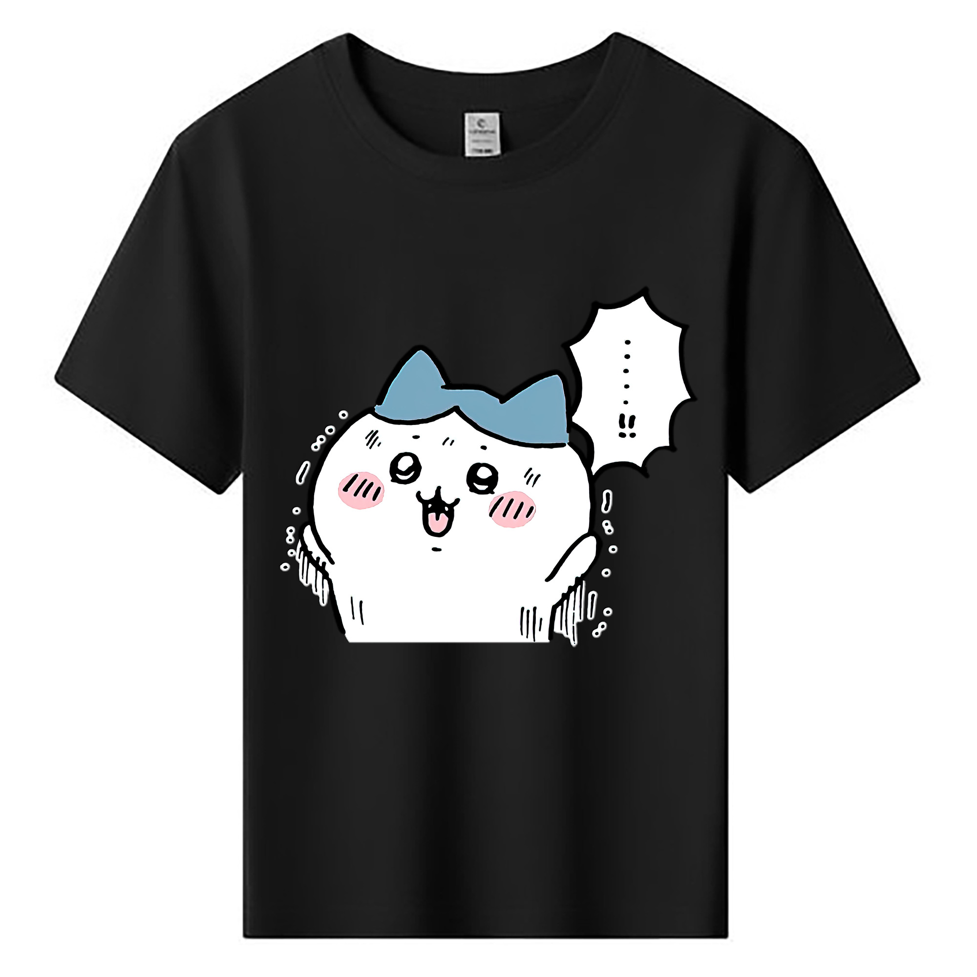 （画像用） ちいかわ ハチワレ Chii-kawa hachiware 綿100％キッズTシャツ（フロントプリント）