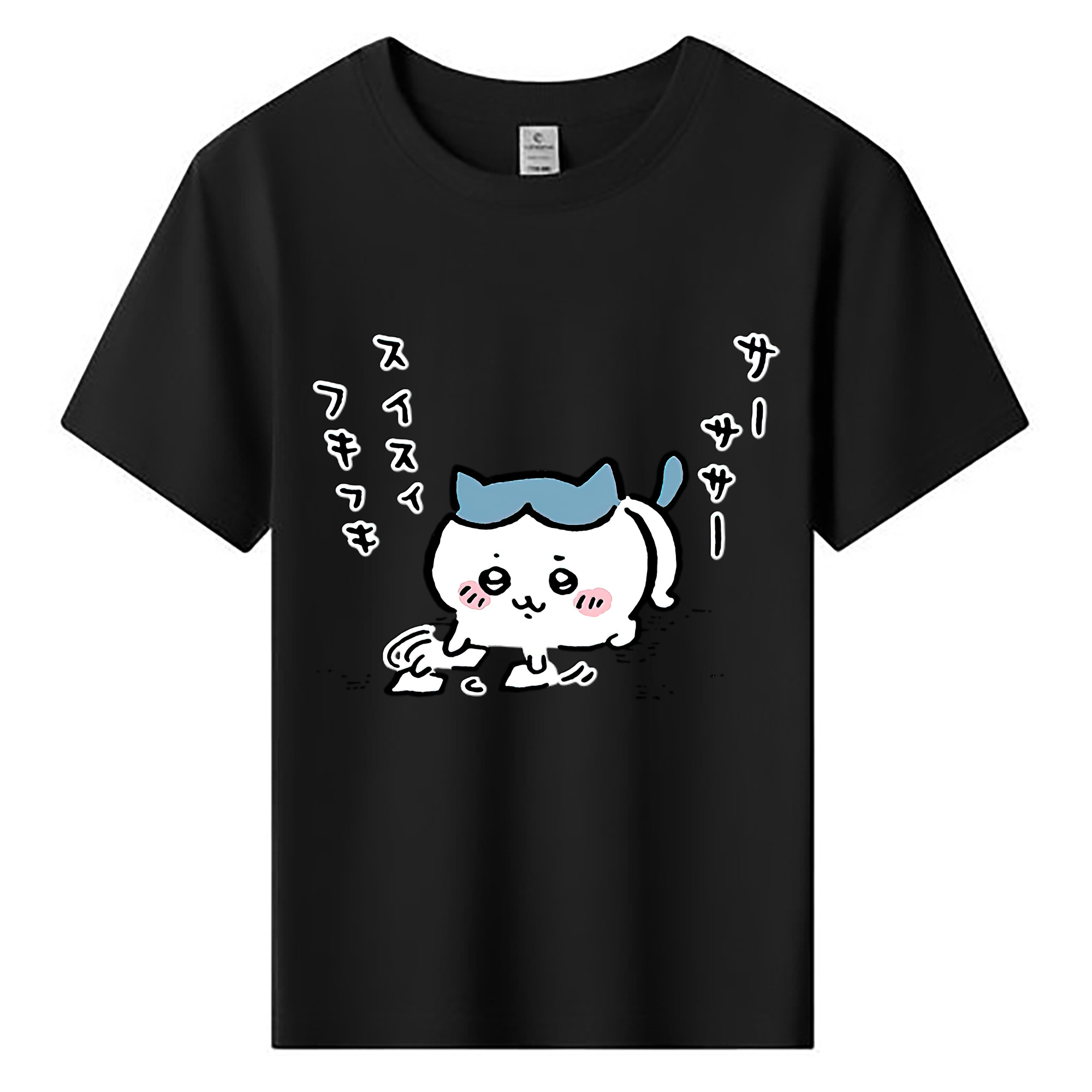 （画像用） ちいかわ ハチワレ Chii-kawa hachiware 綿100％キッズTシャツ（フロントプリント）