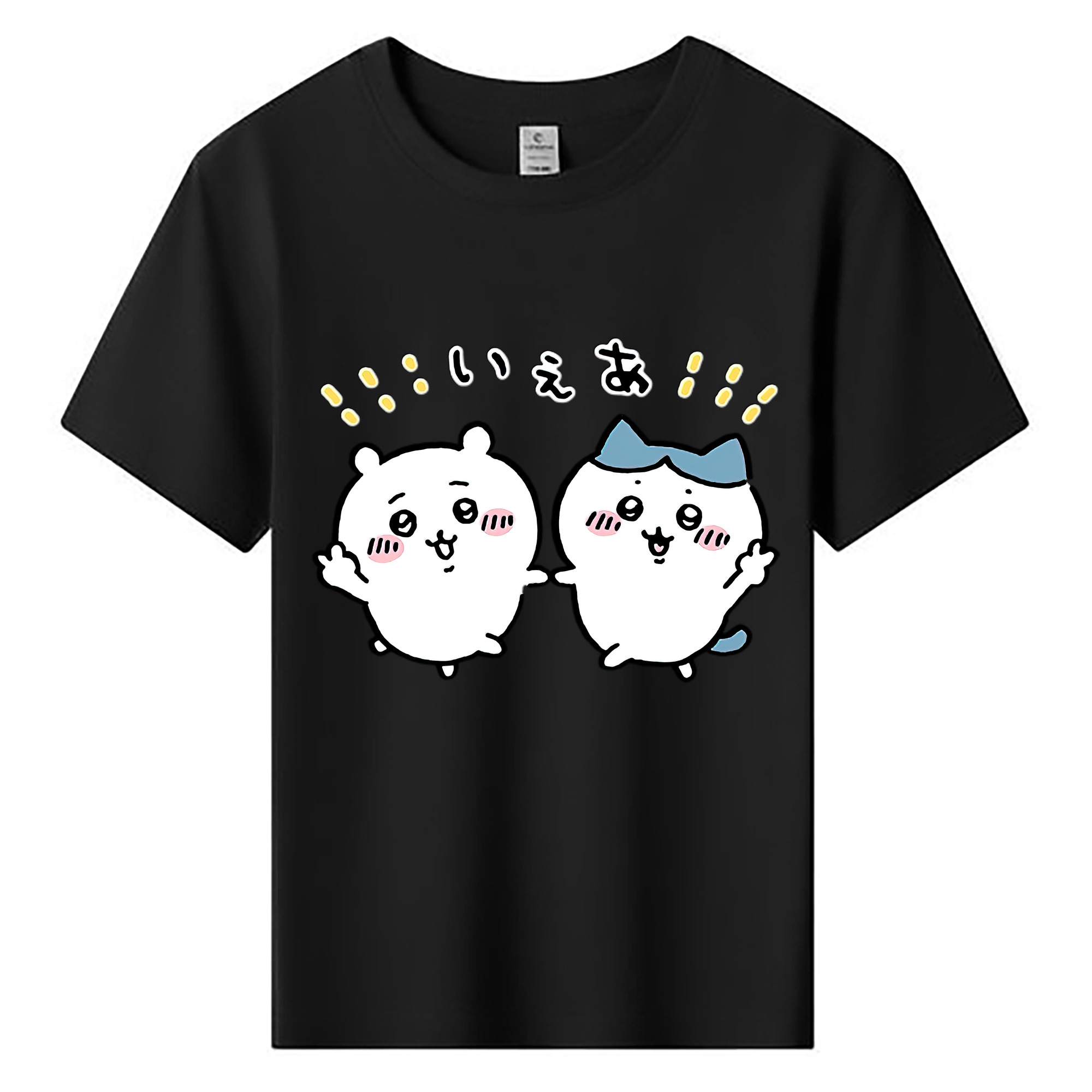 （画像用） ちいかわ ハチワレ Chii-kawa hachiware 綿100％キッズTシャツ（フロントプリント）