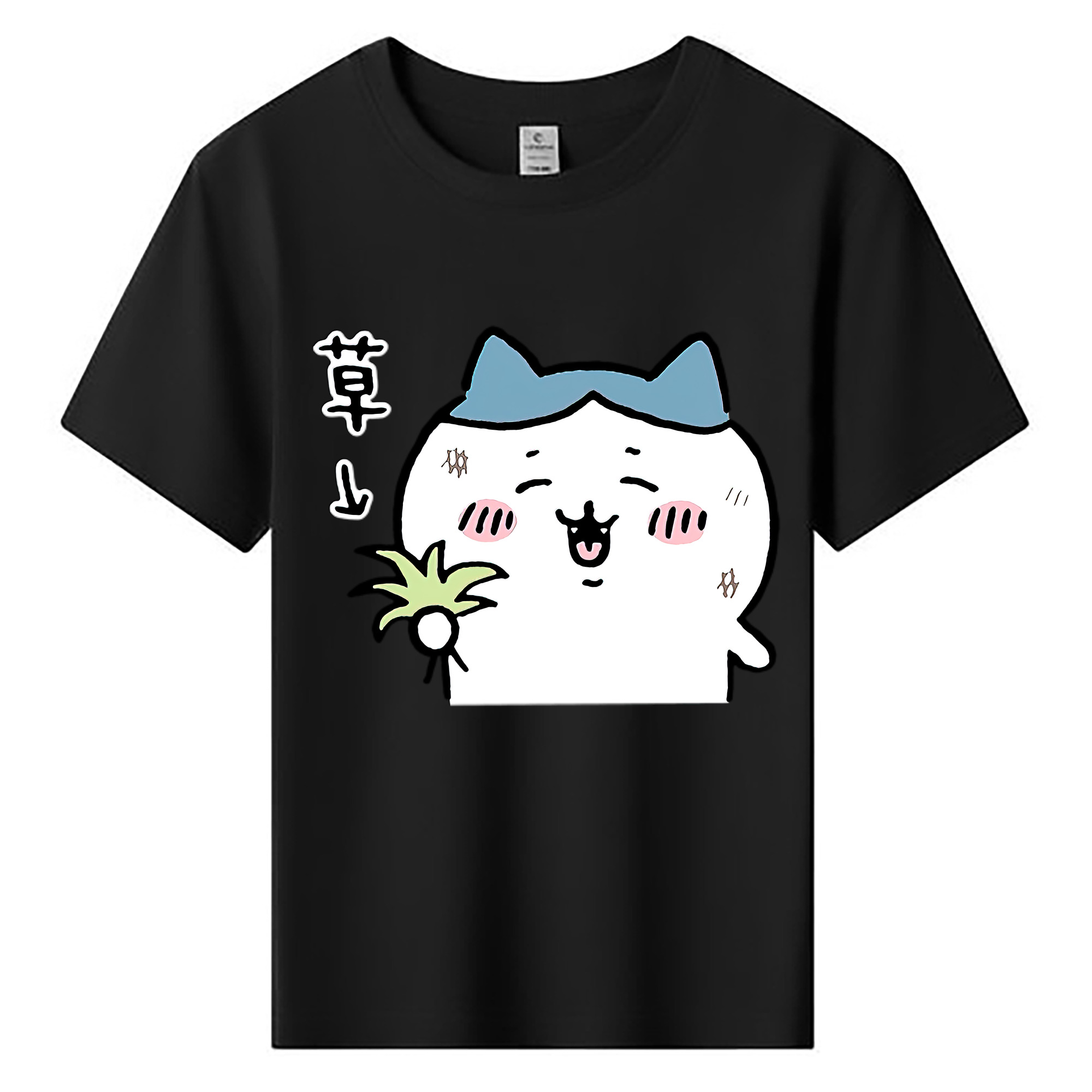 （画像用） ちいかわ ハチワレ Chii-kawa hachiware 綿100％キッズTシャツ（フロントプリント）