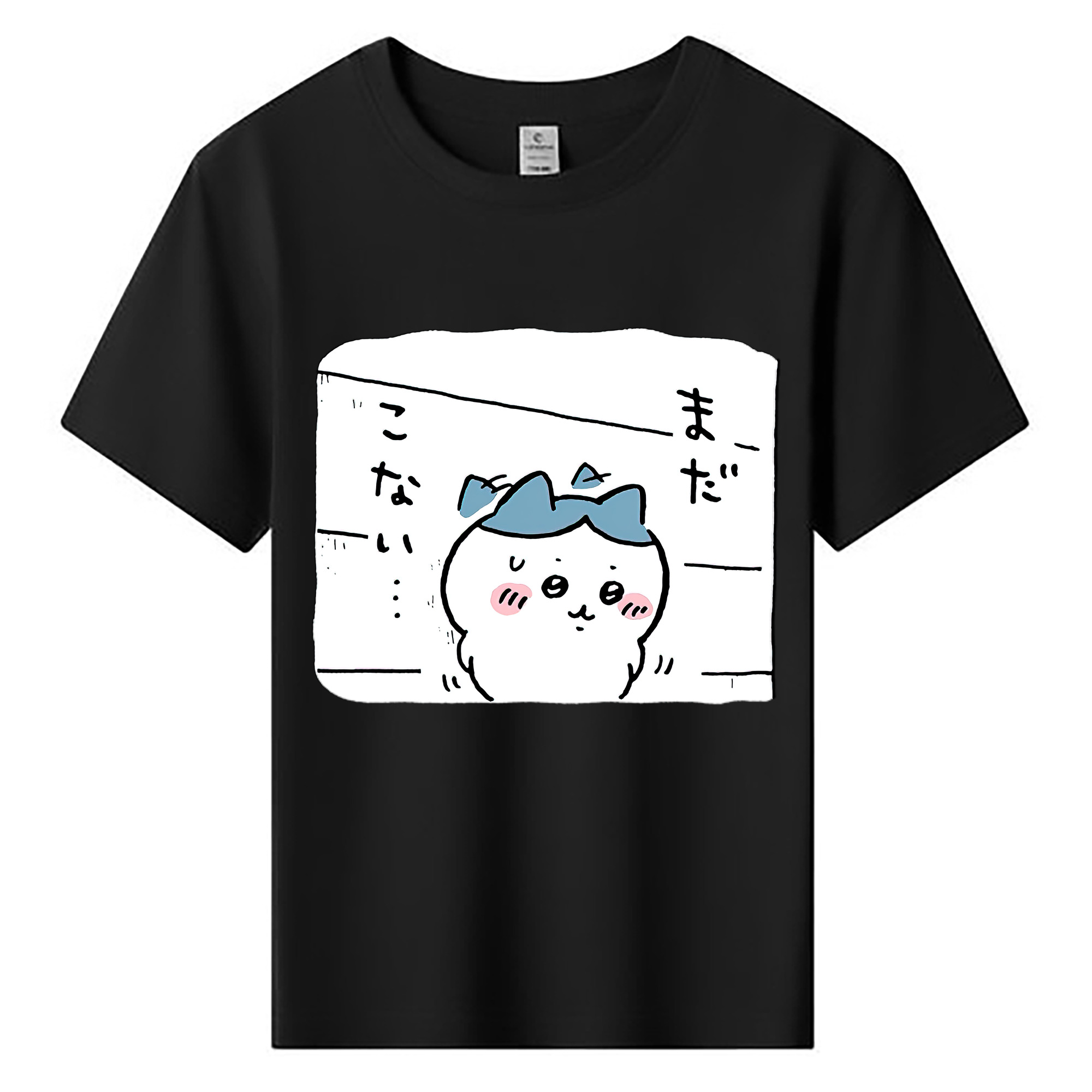 （画像用） ちいかわ ハチワレ Chii-kawa hachiware 綿100％キッズTシャツ（フロントプリント）