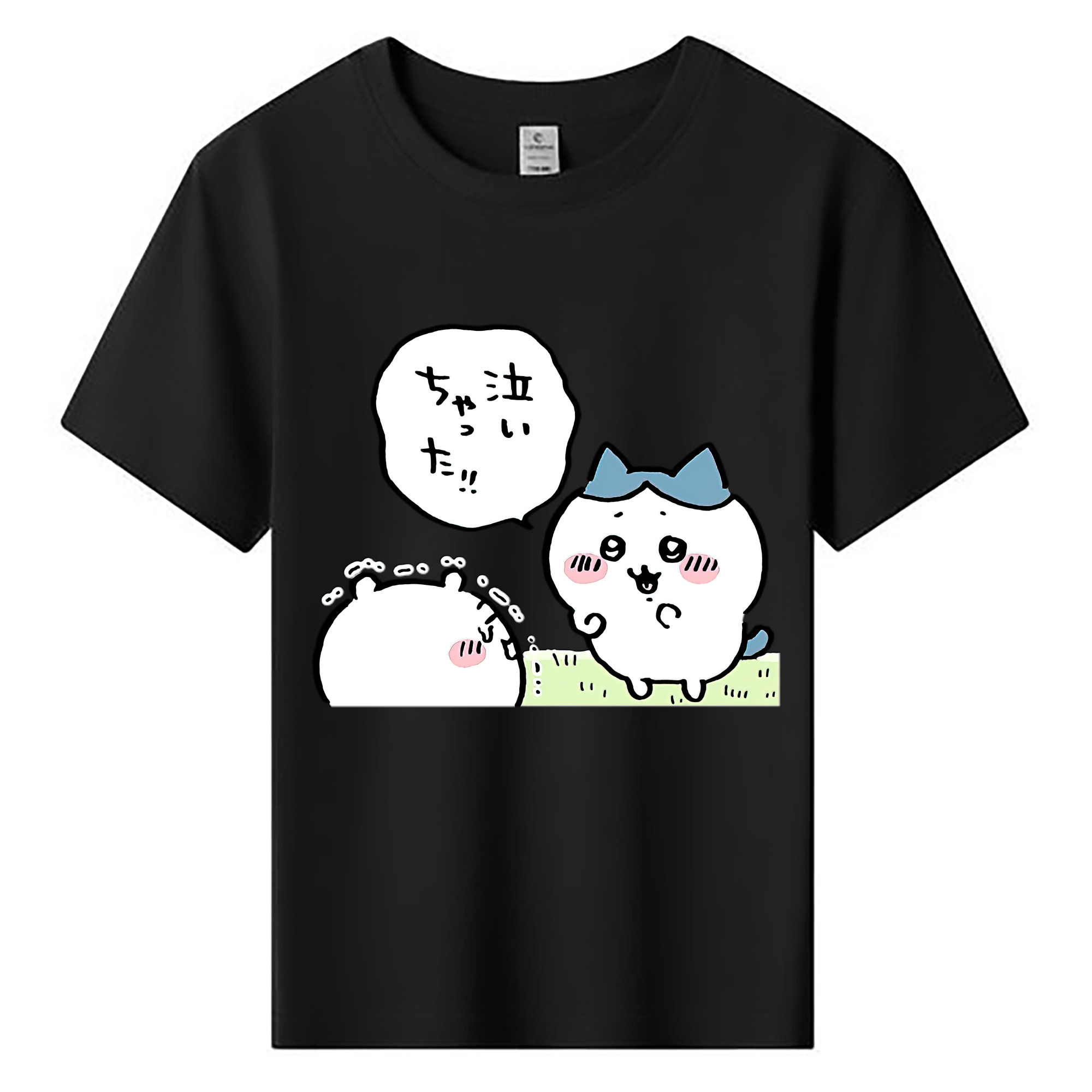 （画像用） ちいかわ ハチワレ Chii-kawa hachiware 綿100％キッズTシャツ（フロントプリント）